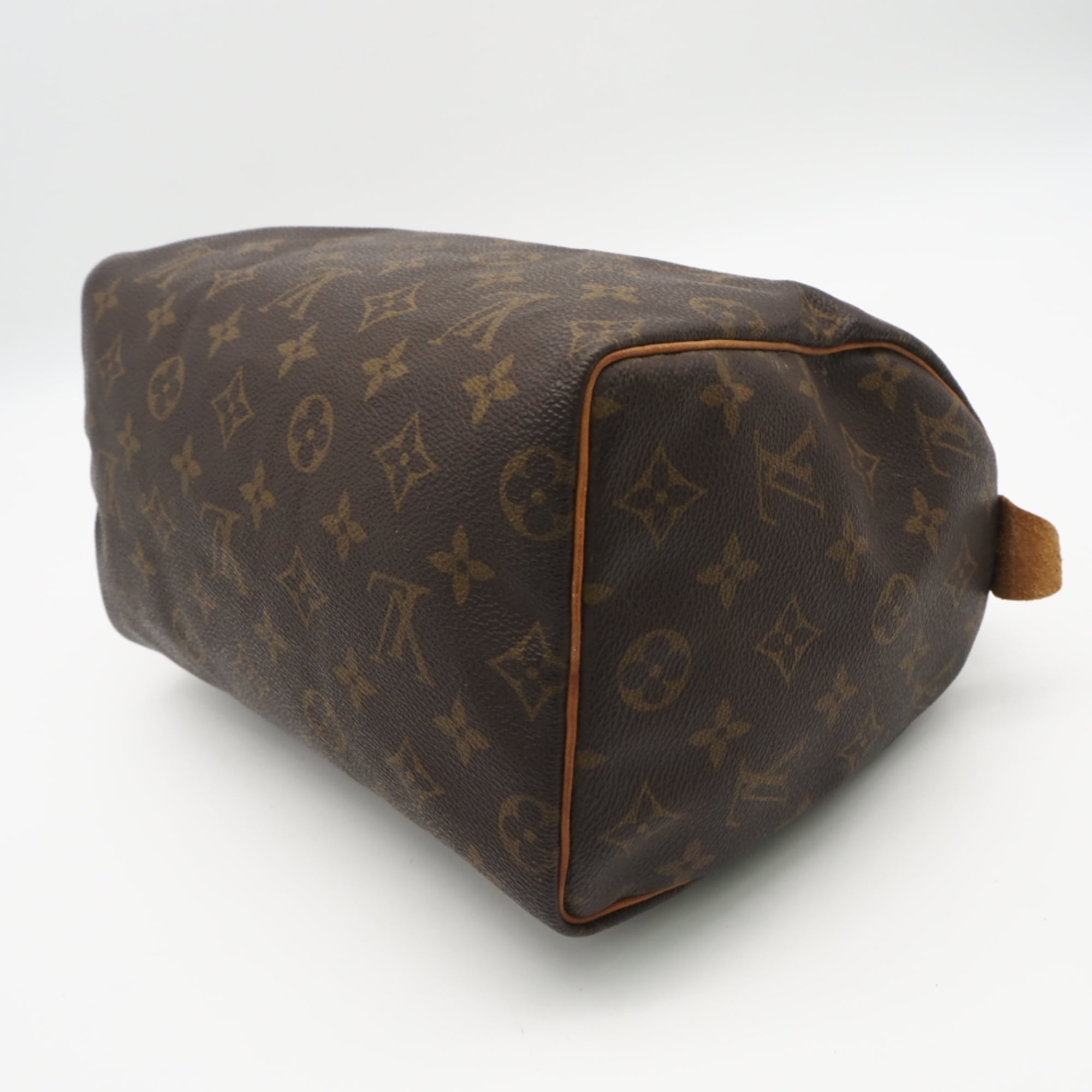 Louis Vuitton Beige Brown Coated Canvas Leather Handbag (Pre-Owned)