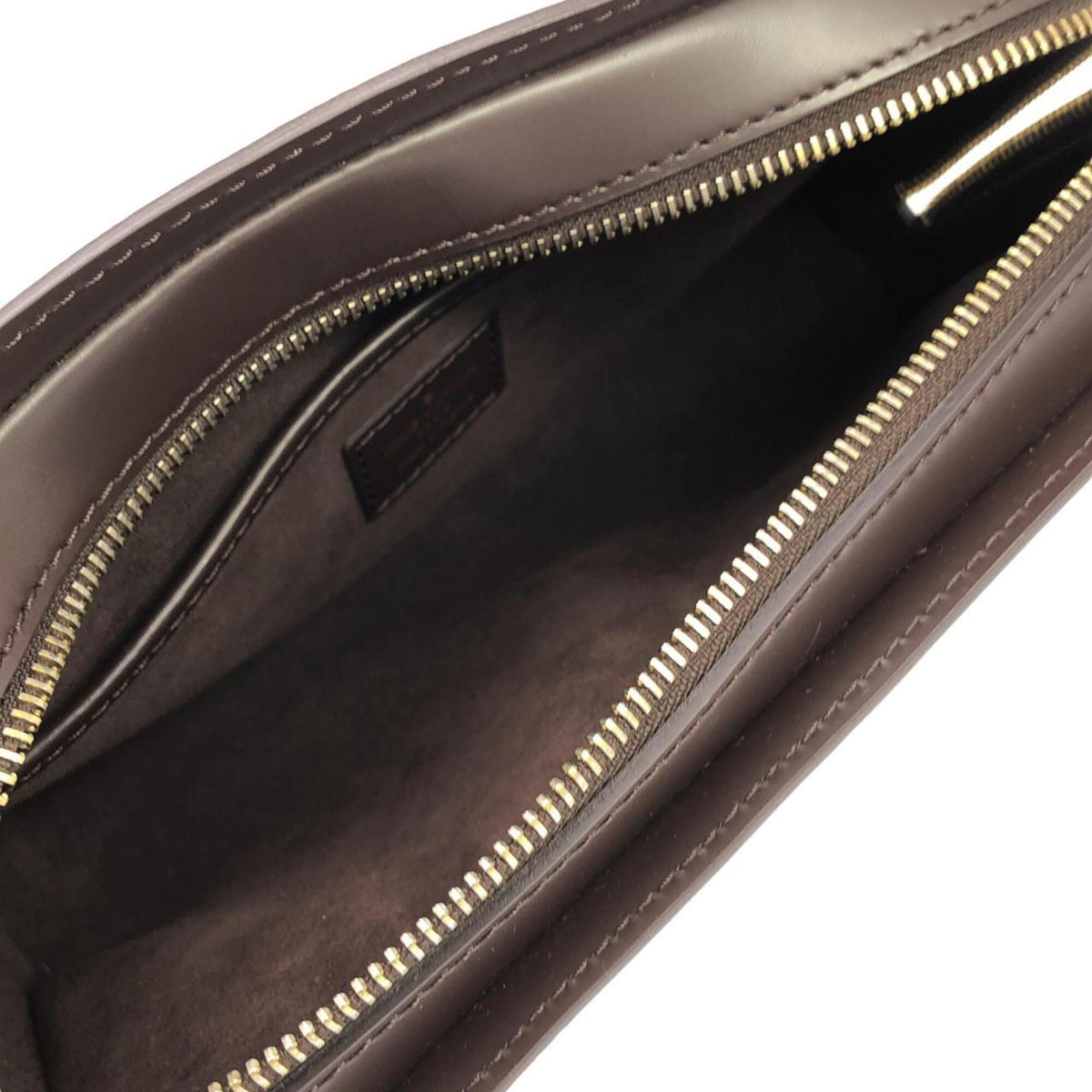 Louis Vuitton Brown Coated Canvas Clutch Bag (Pre-Owned)