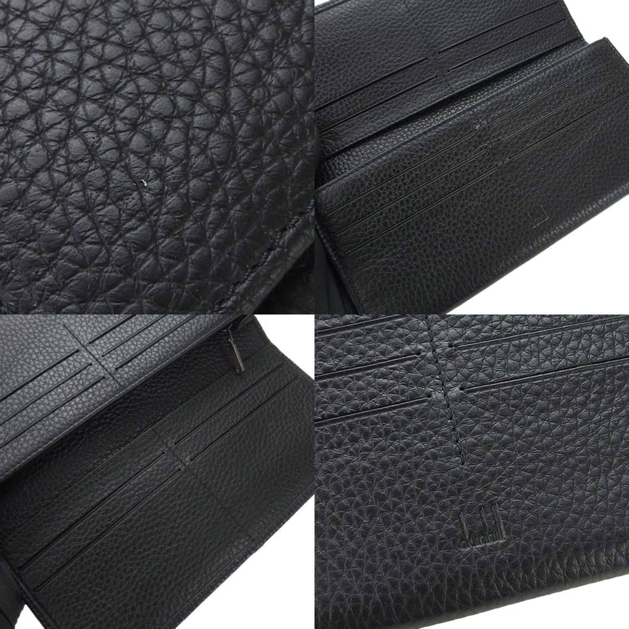 Dunhill Black Leather Long Wallet (Bi-Fold) (Pre-Owned)