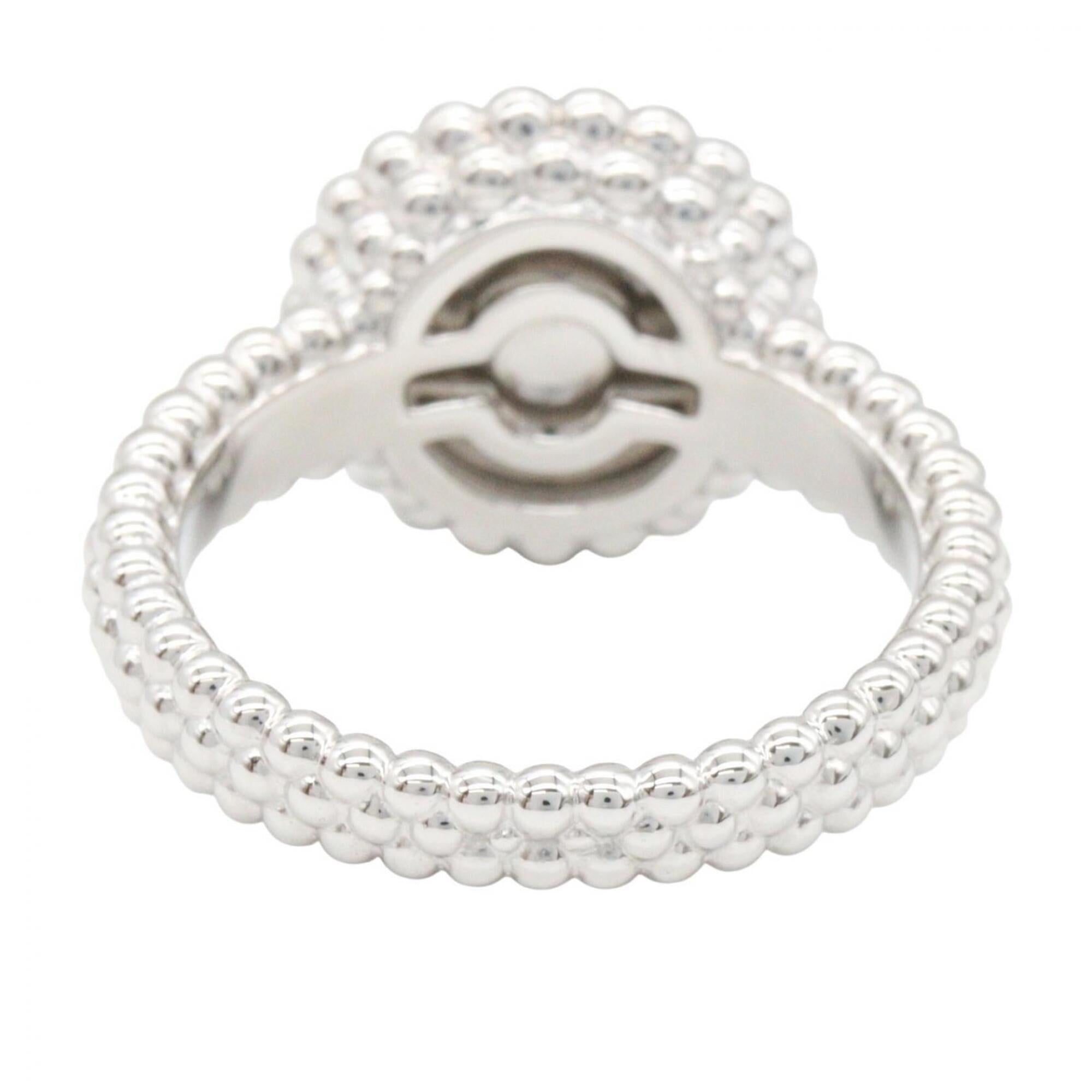 Van Cleef & Arpels Silver Blue White Gold (18K) Band Ring (Pre-Owned)