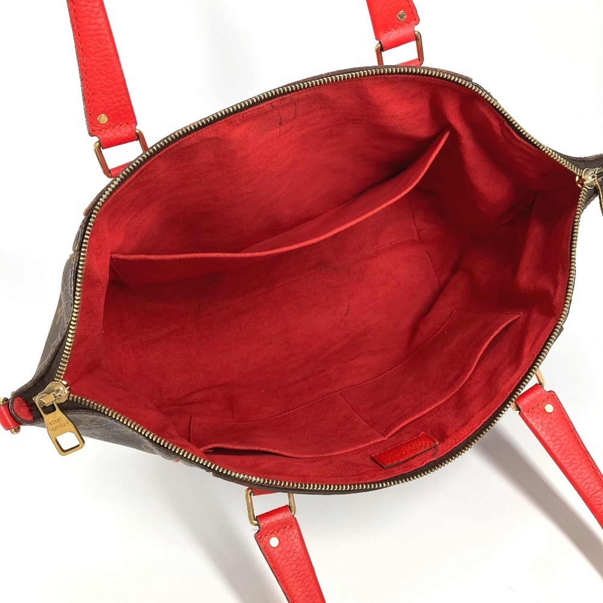Louis Vuitton Brown Red Color Monogram Shoulder Bag (Pre-Owned)