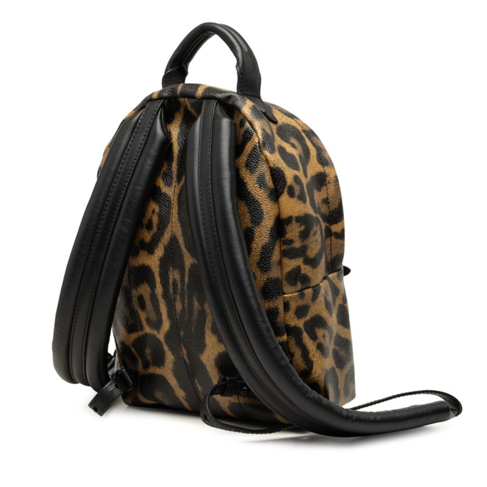 Louis Vuitton Leopard Black Brown Pvc Leather Backpack (Pre-Owned)