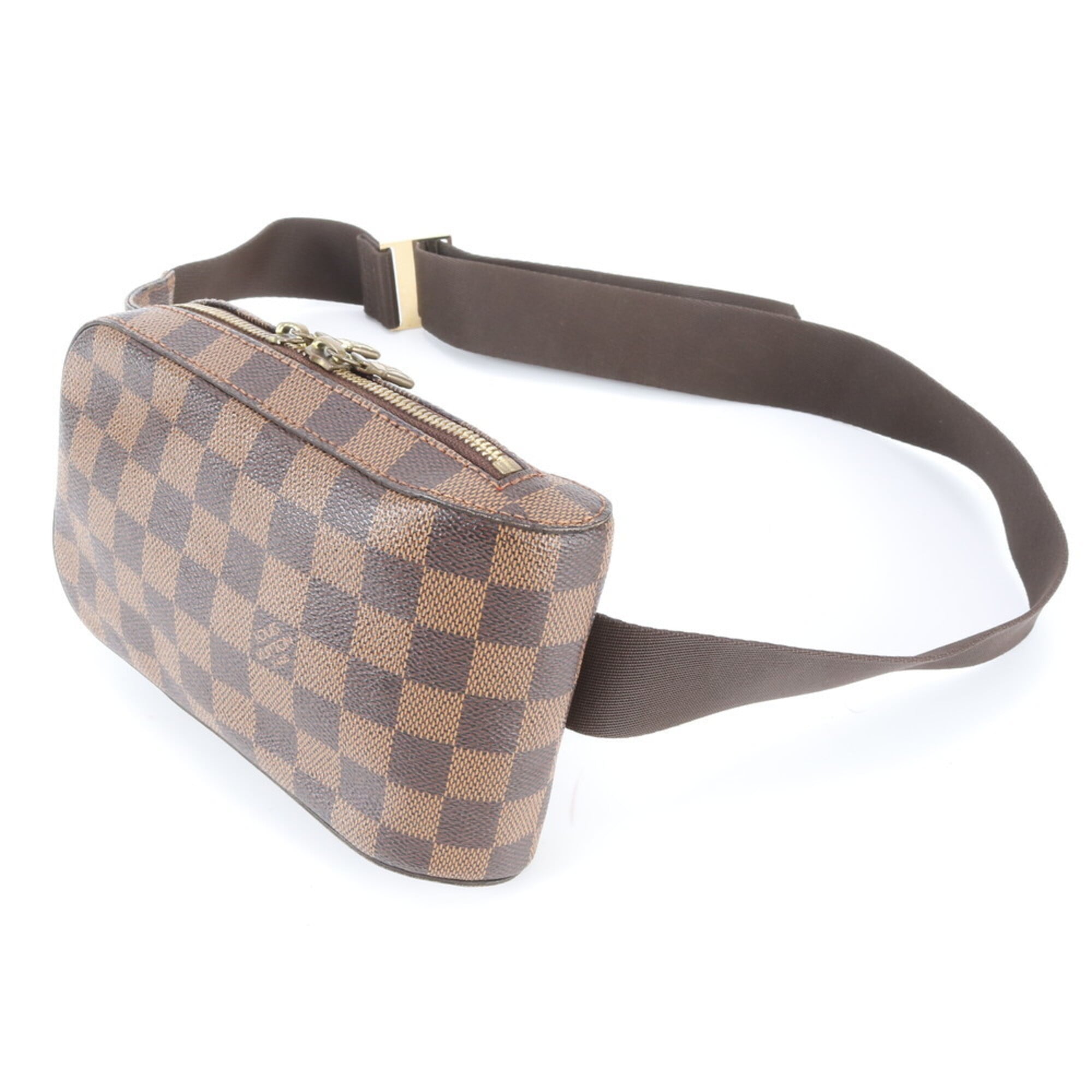 Louis Vuitton Damier Canvas Ebene Coated Canvas Leather Pouch Sling Bag (Pre-Owned)