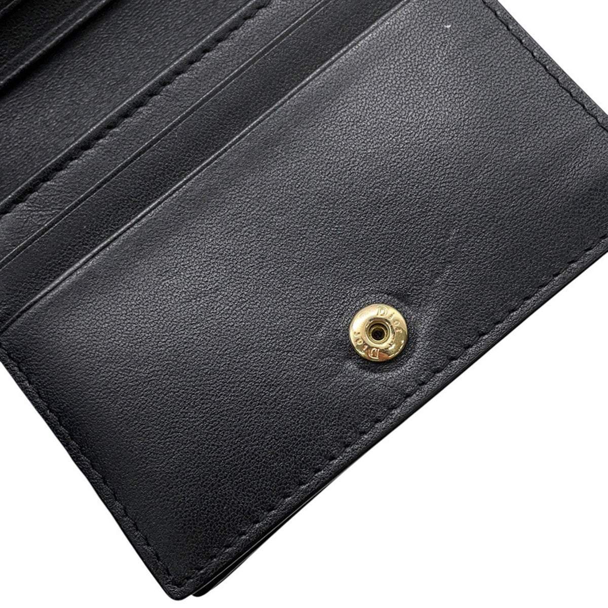 Christian Dior Black Leather Wallet (Bi-Fold) (Pre-Owned)