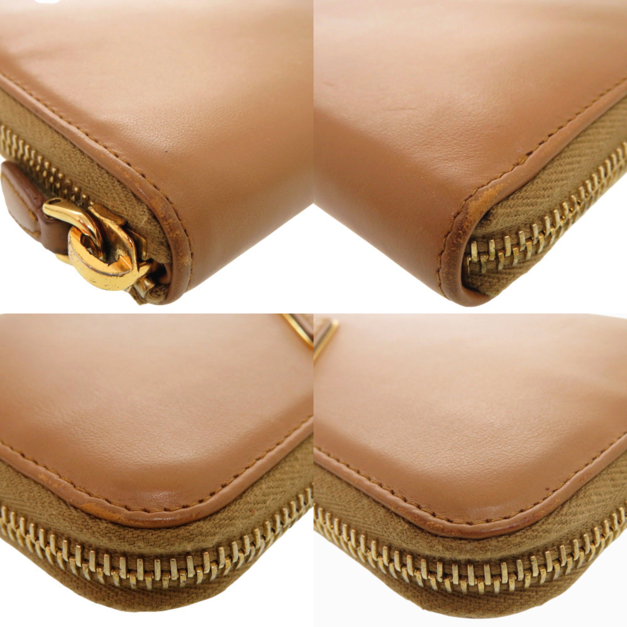 Prada Brown Camel Leather Long Wallet (Bi-Fold) (Pre-Owned)