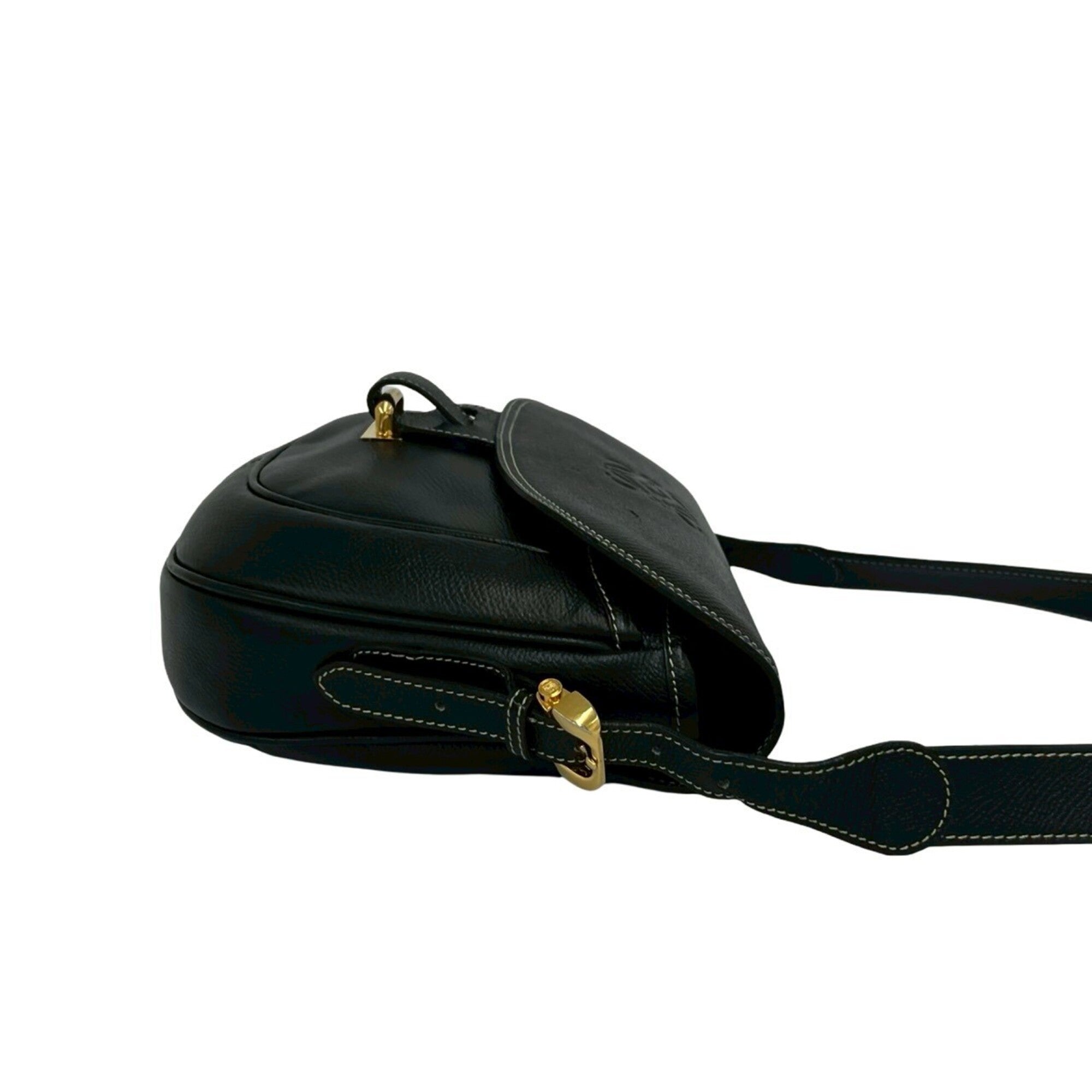 Loewe Black Leather Pochette Shoulder Bag (Pre-Owned)
