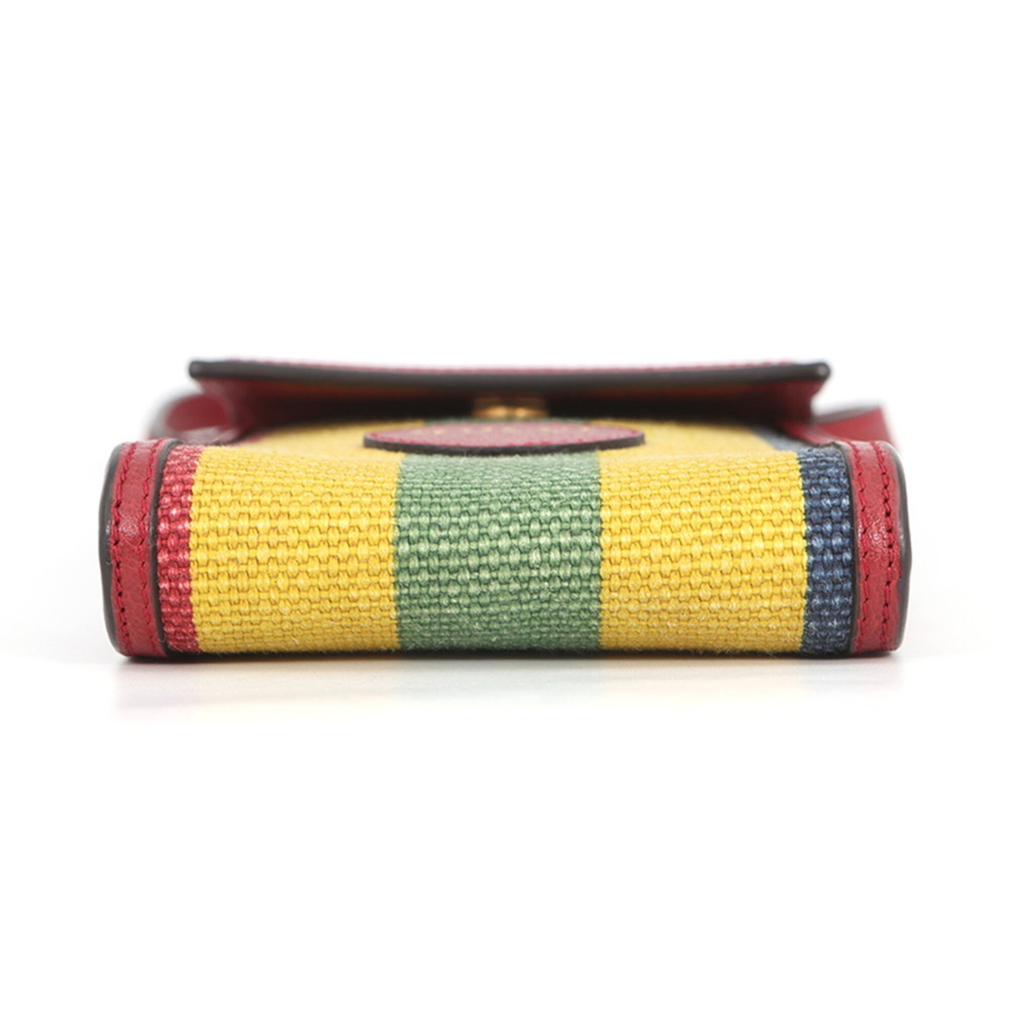 Gucci Multi-Color Canvas Leather Handbag Shoulder Bag (Pre-Owned)