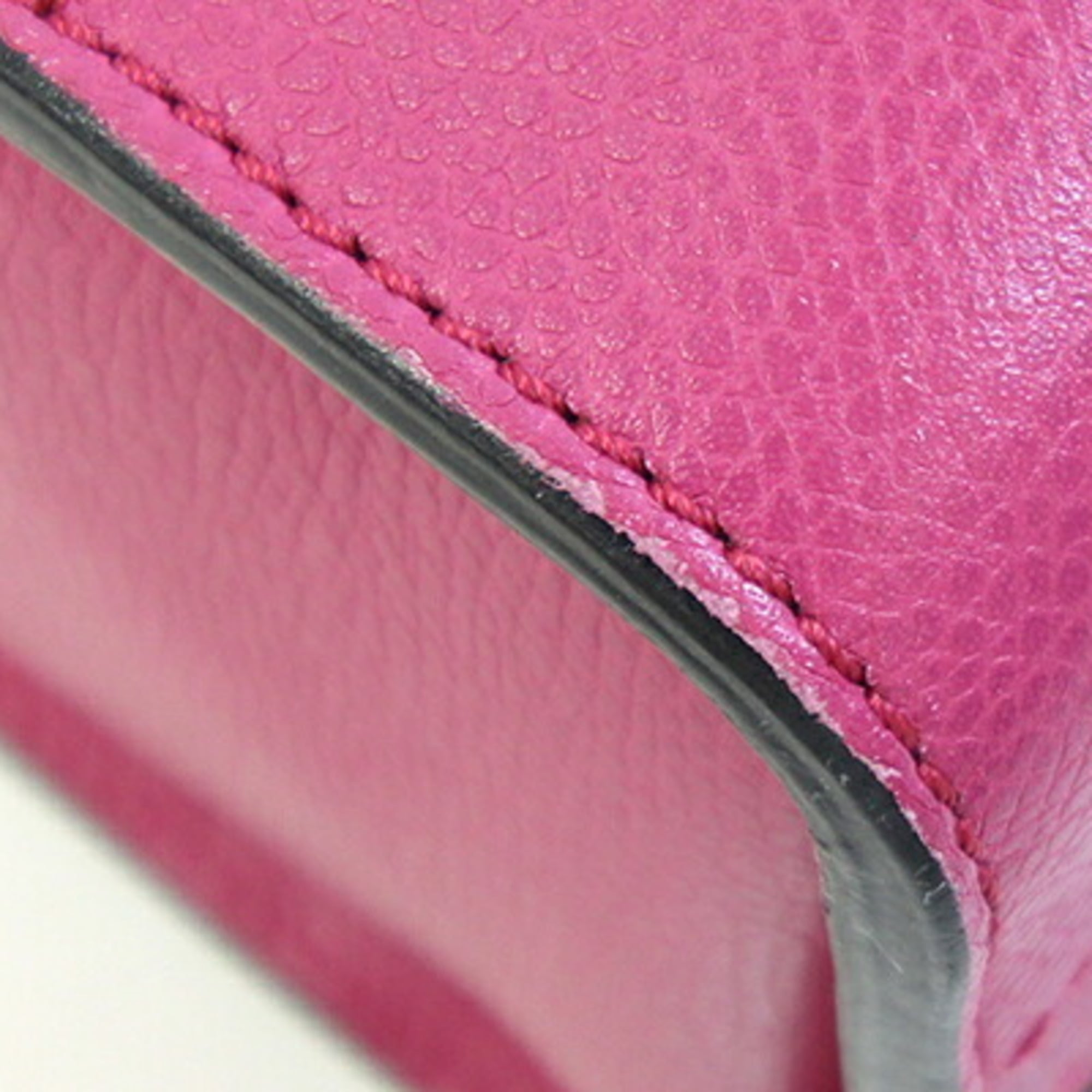 Valextra Pink Leather Handbag (Pre-Owned)