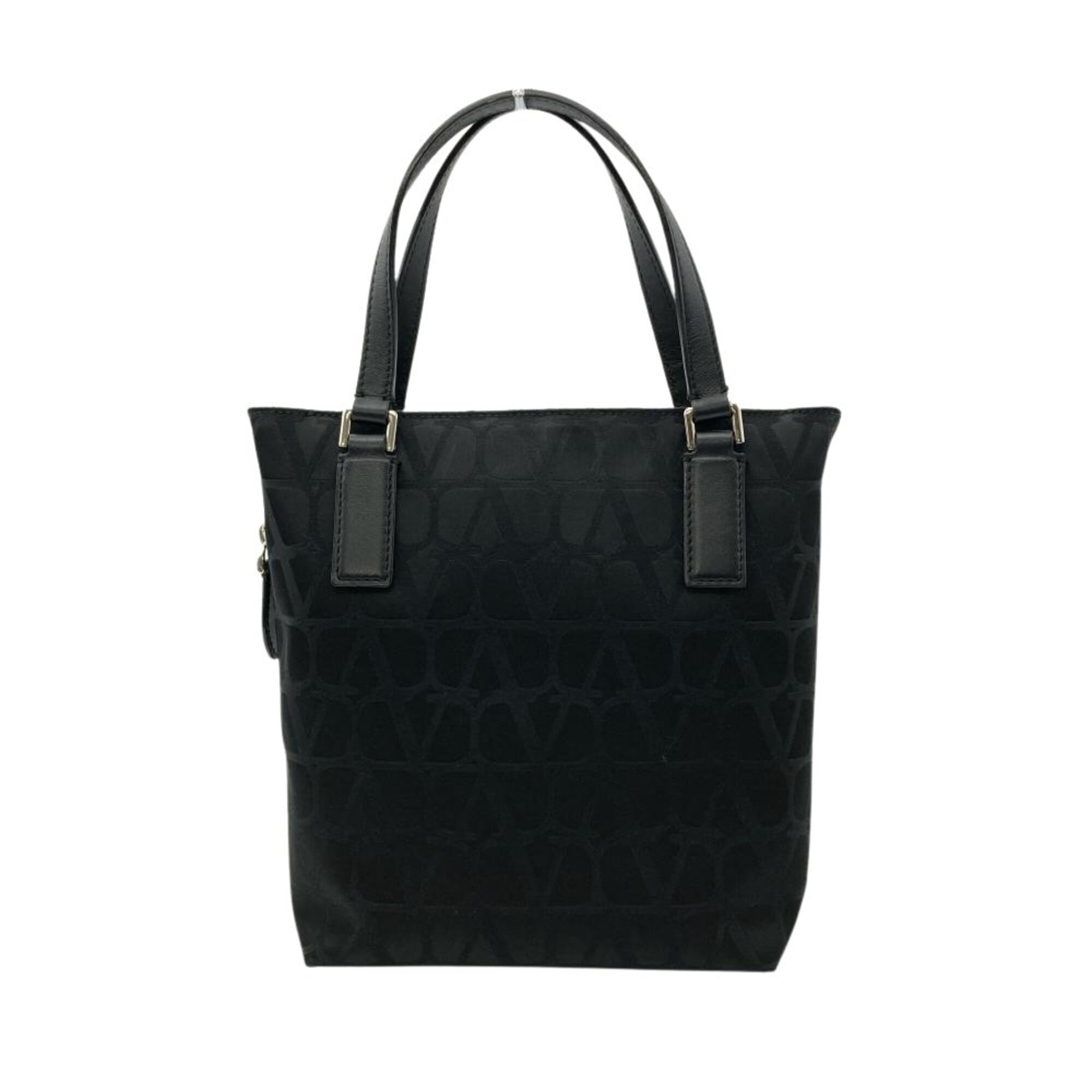 Valentino Black Leather Handbag Shoulder Bag Tote Bag (Pre-Owned)