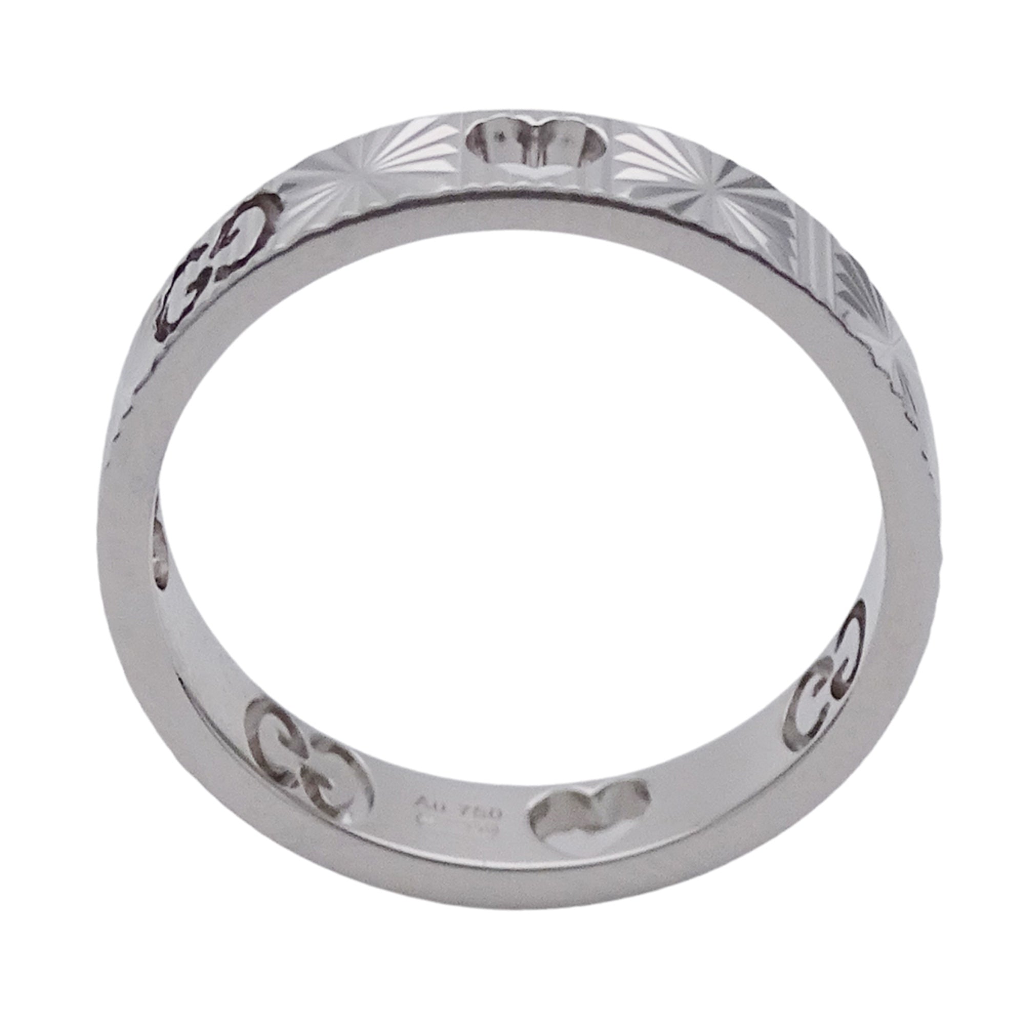 Gucci Icon White Gold White Gold (18K) Band Ring (Pre-Owned)