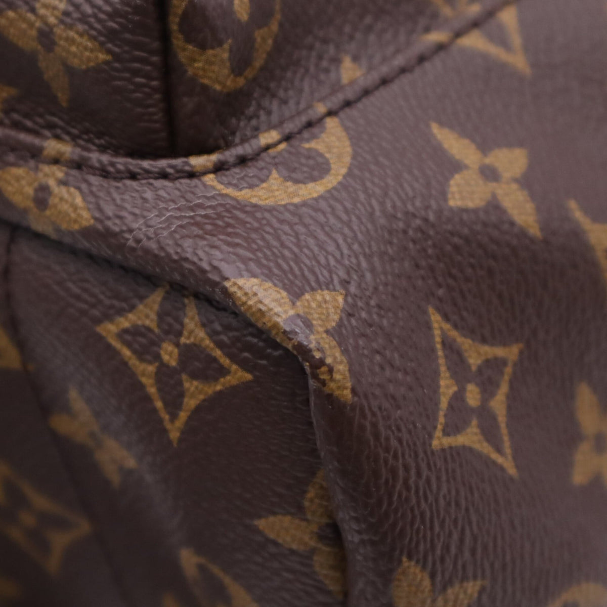 Louis Vuitton Monogram Beige Black Brown Coated Canvas Backpack (Pre-Owned)
