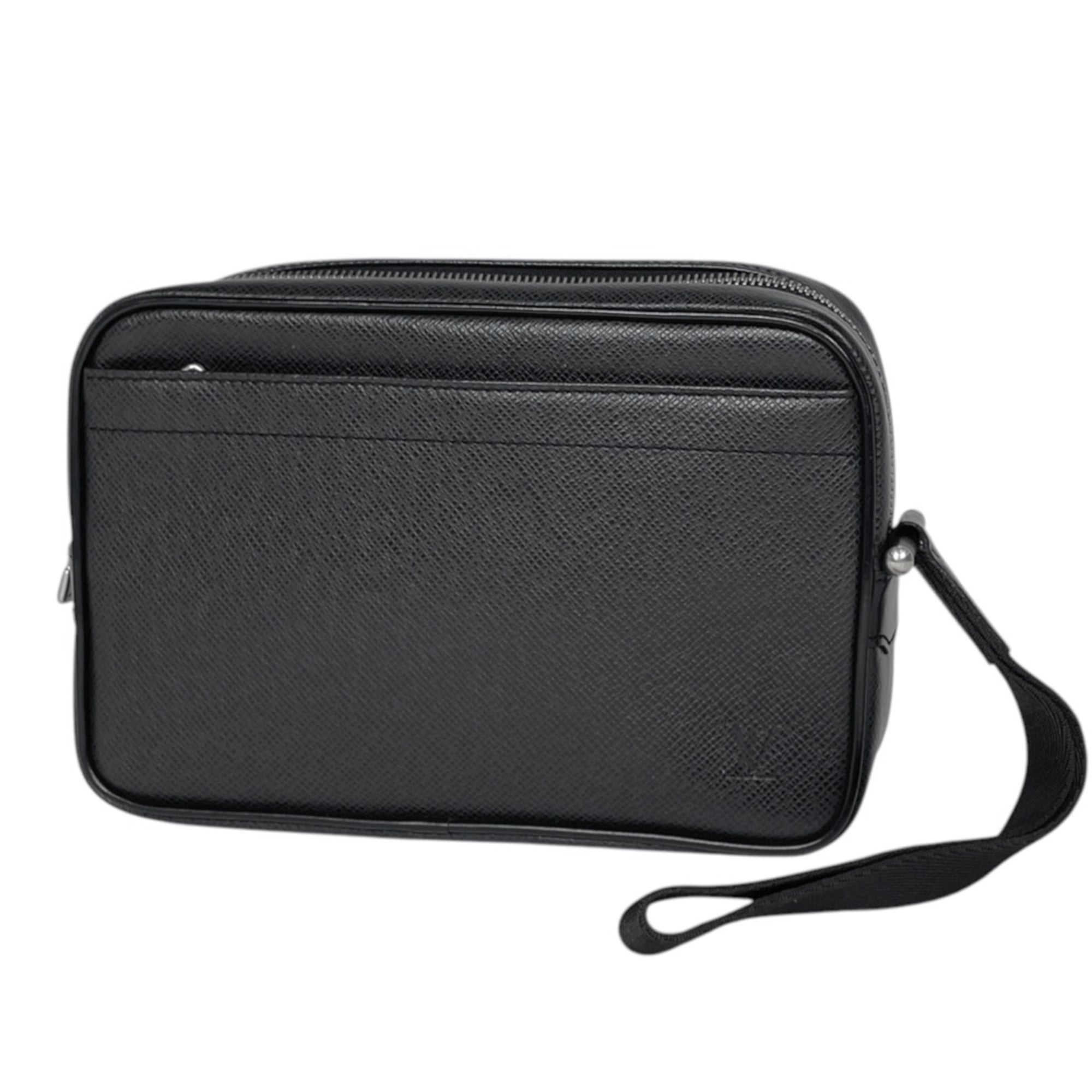 Louis Vuitton Ardoise Taiga Leather Clutch Bag (Pre-Owned)