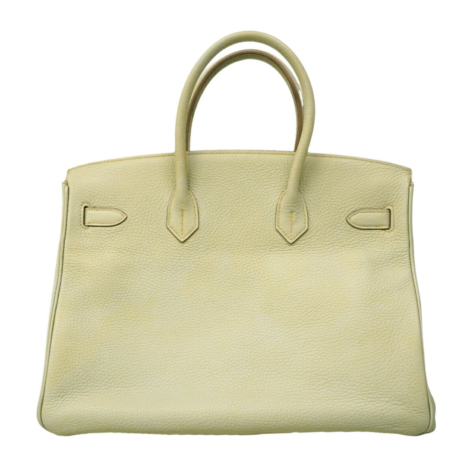 Hermes Gray Taurillon Clemence Leather Handbag (Pre-Owned)