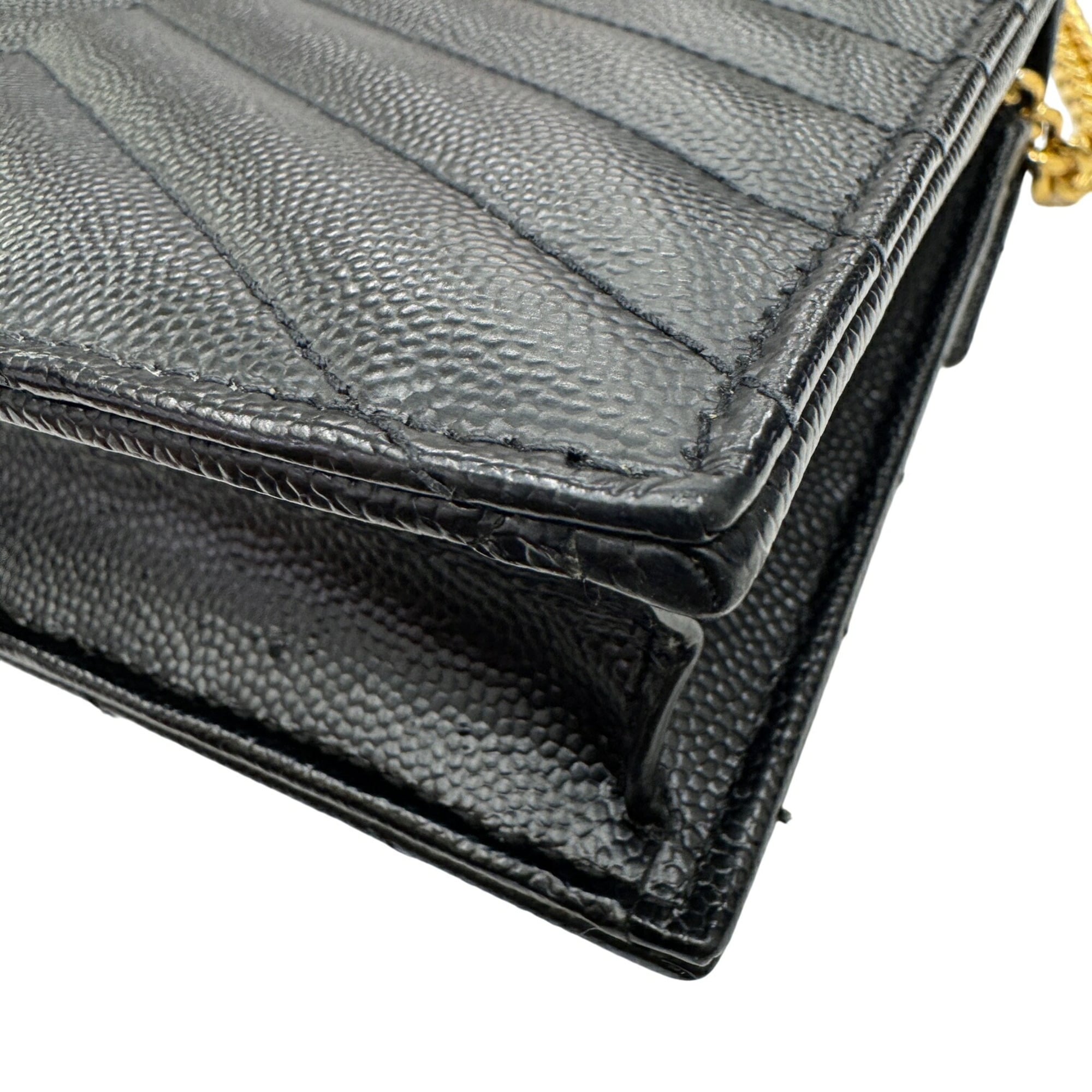 Saint Laurent Black Chain/Shoulder Wallet (Pre-Owned)