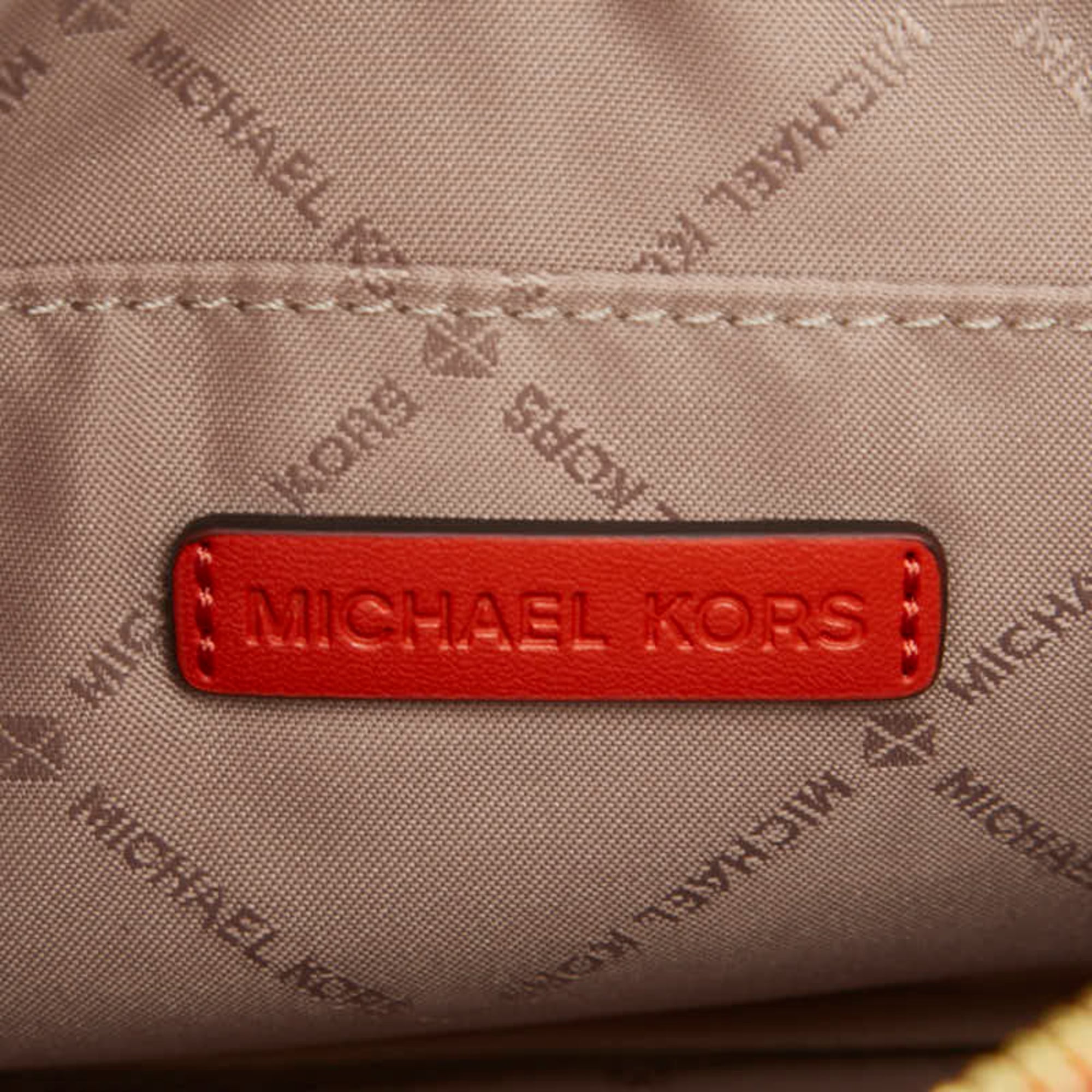 Michael Kors Orange Leather Pouch Shoulder Bag Weekend Bag (Pre-Owned)