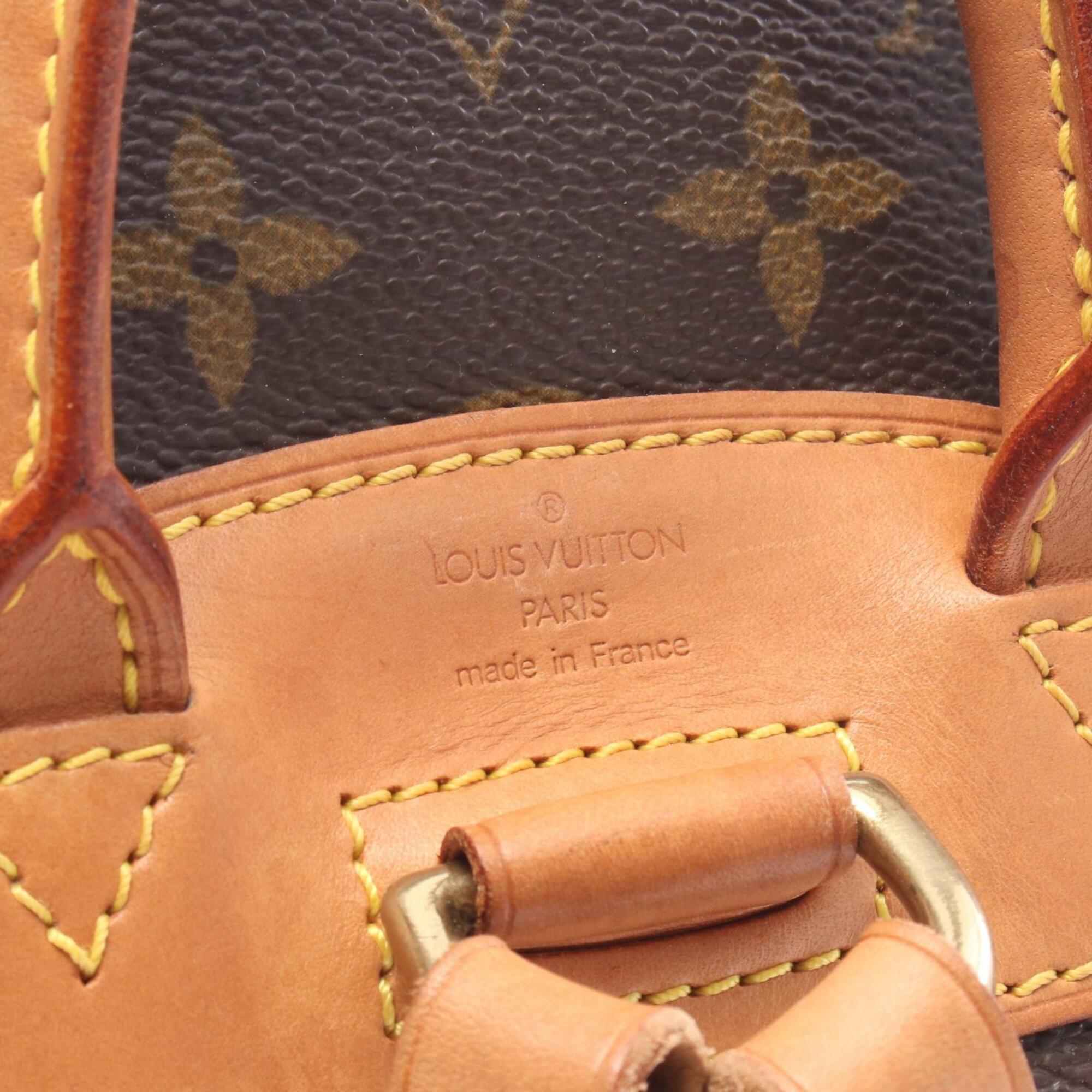 Louis Vuitton Brown Monogram Coated Canvas Leather Monogram Backpack Handbag (Pre-Owned)