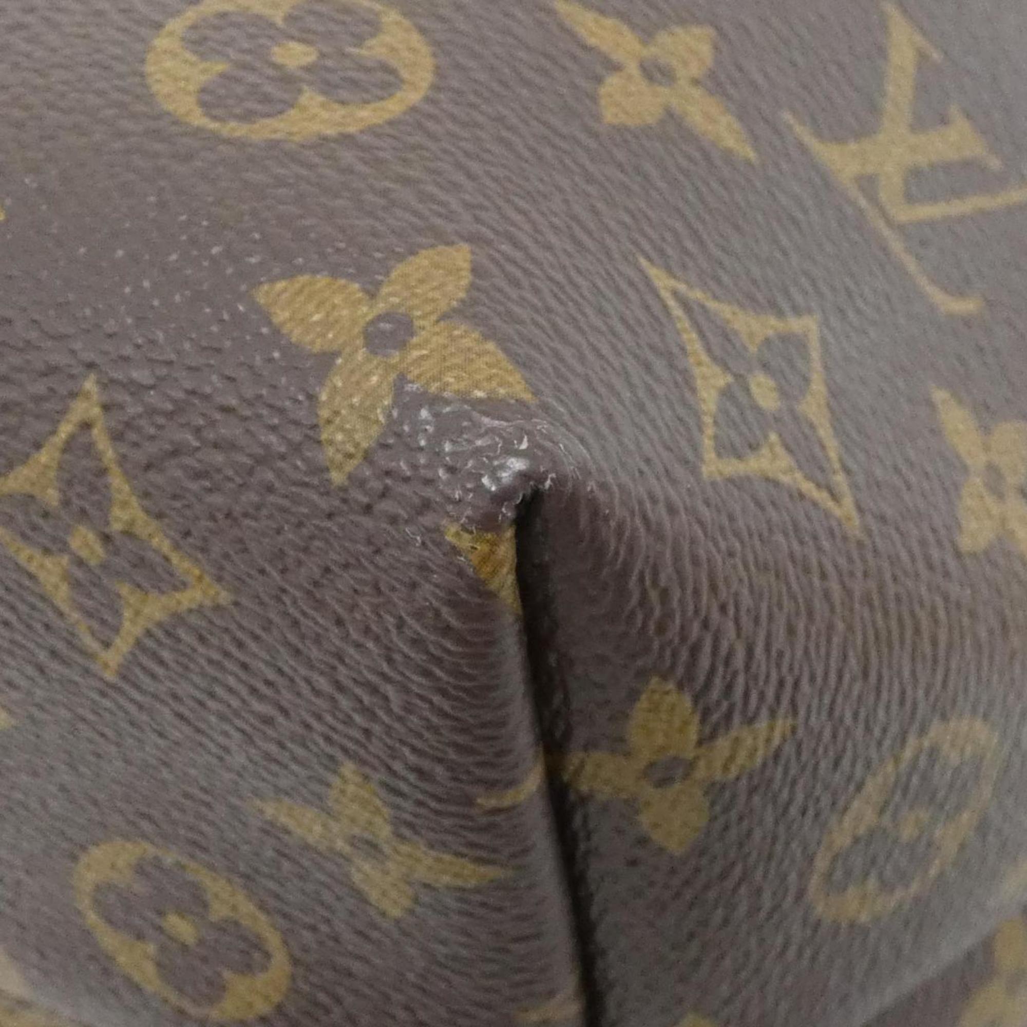Louis Vuitton Brown Coated Canvas Leather Backpack (Pre-Owned)