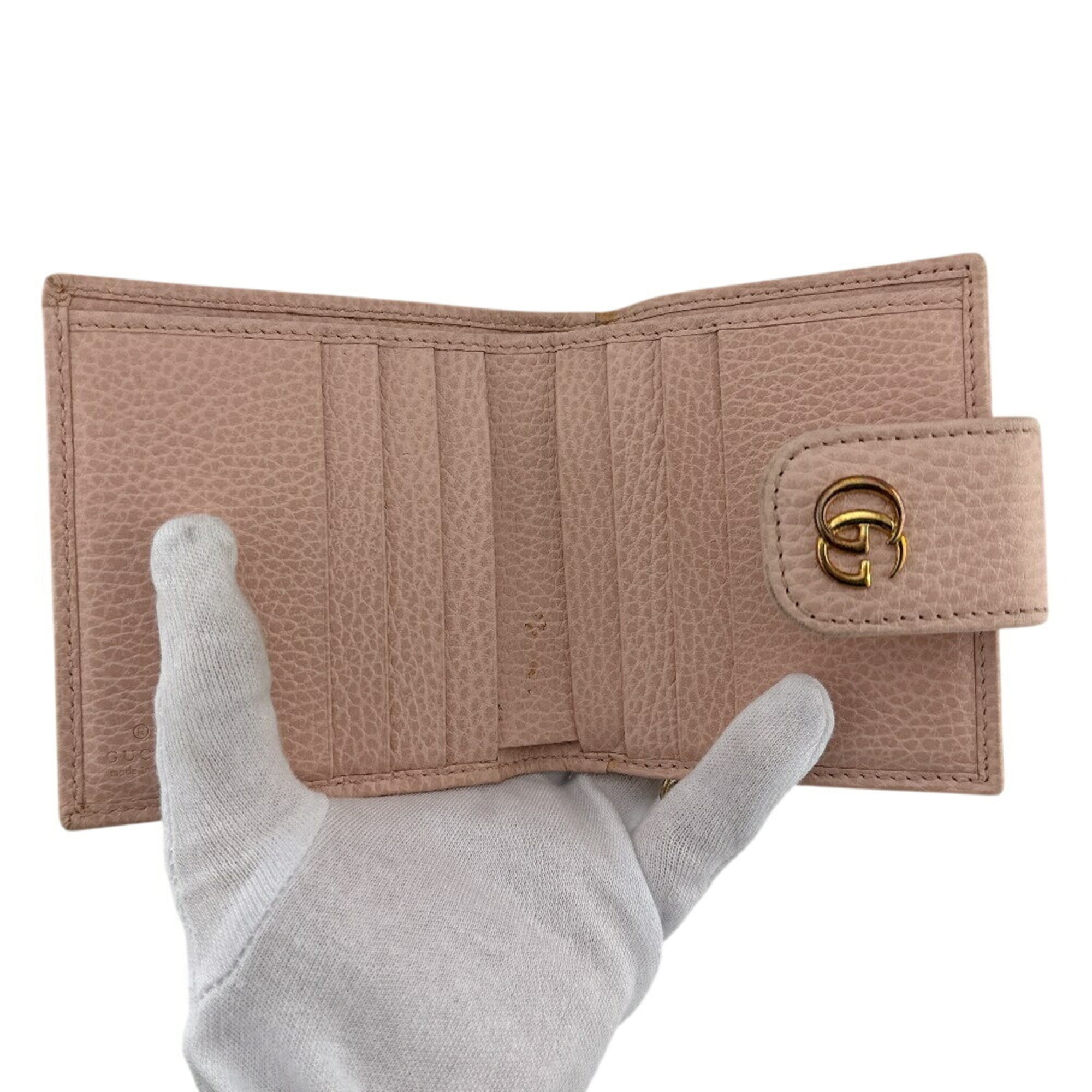 Gucci Pink Leather Wallet (Bi-Fold) (Pre-Owned)