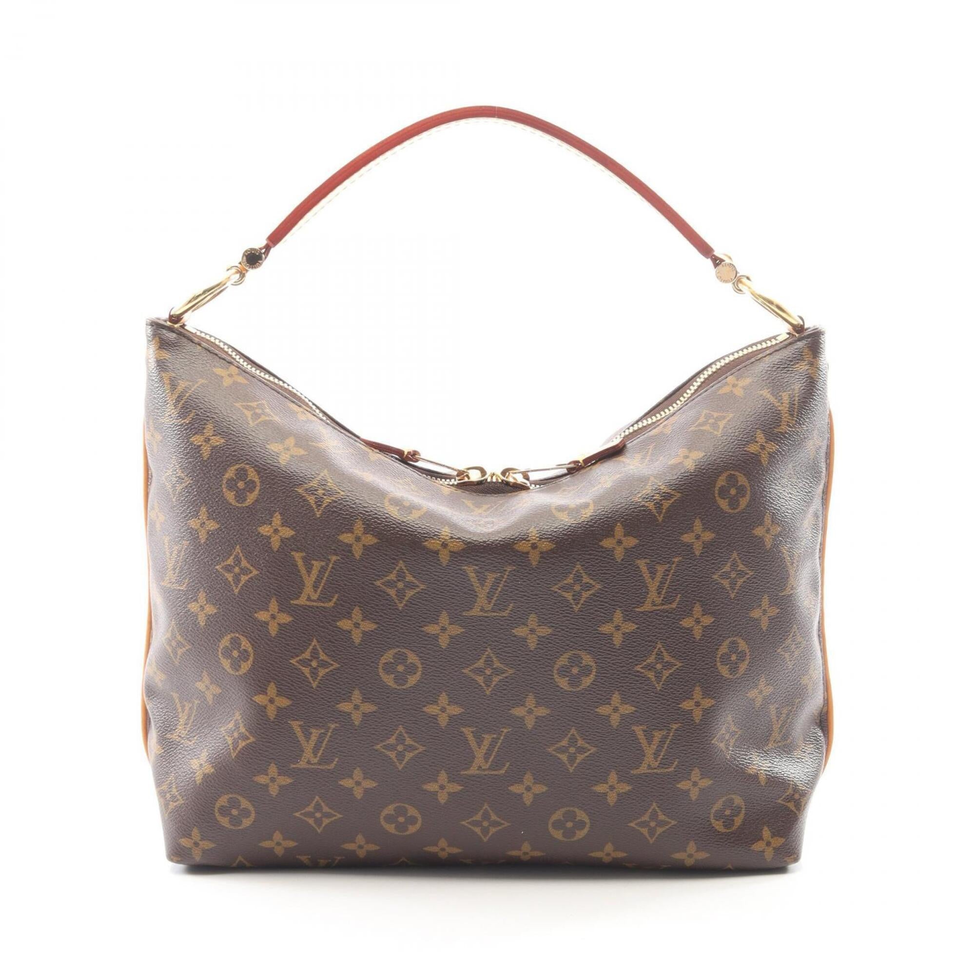 Louis Vuitton Brown Monogram Coated Canvas Leather Handbag Shoulder Bag (Pre-Owned)
