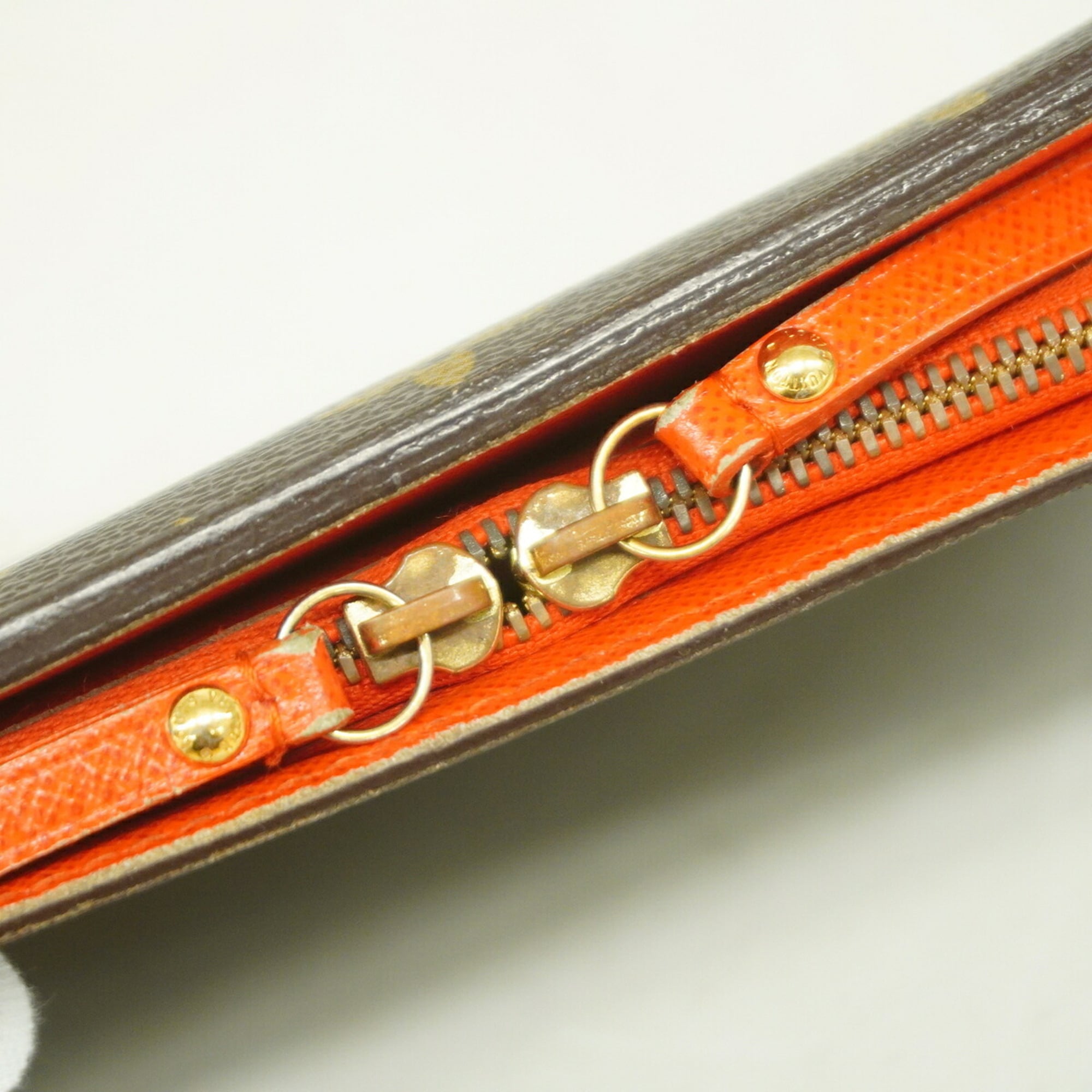 Louis Vuitton Brown Lv Orange Long Wallet (Bi-Fold) (Pre-Owned)