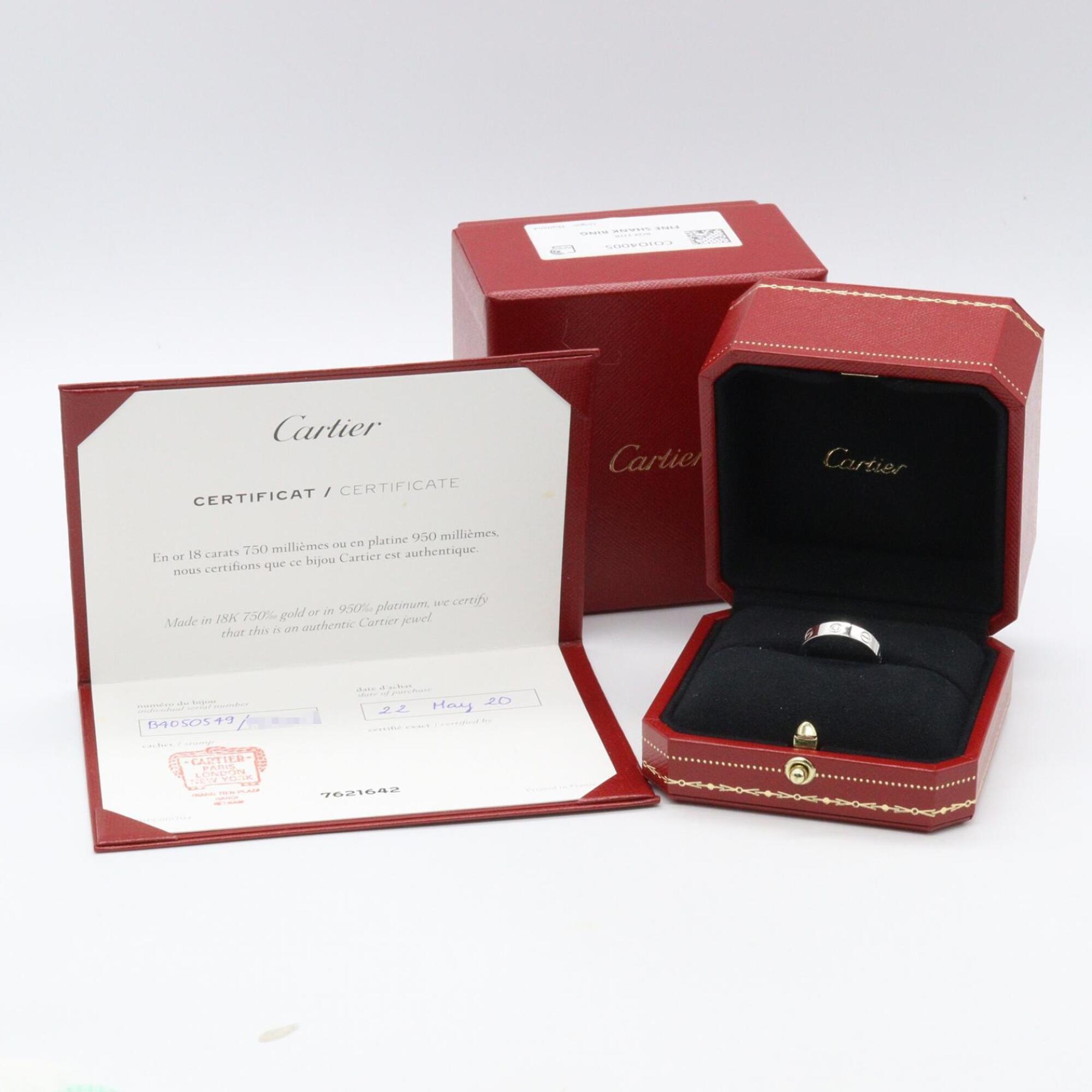 Cartier White Gold White Gold (18K) Band Ring (Pre-Owned)