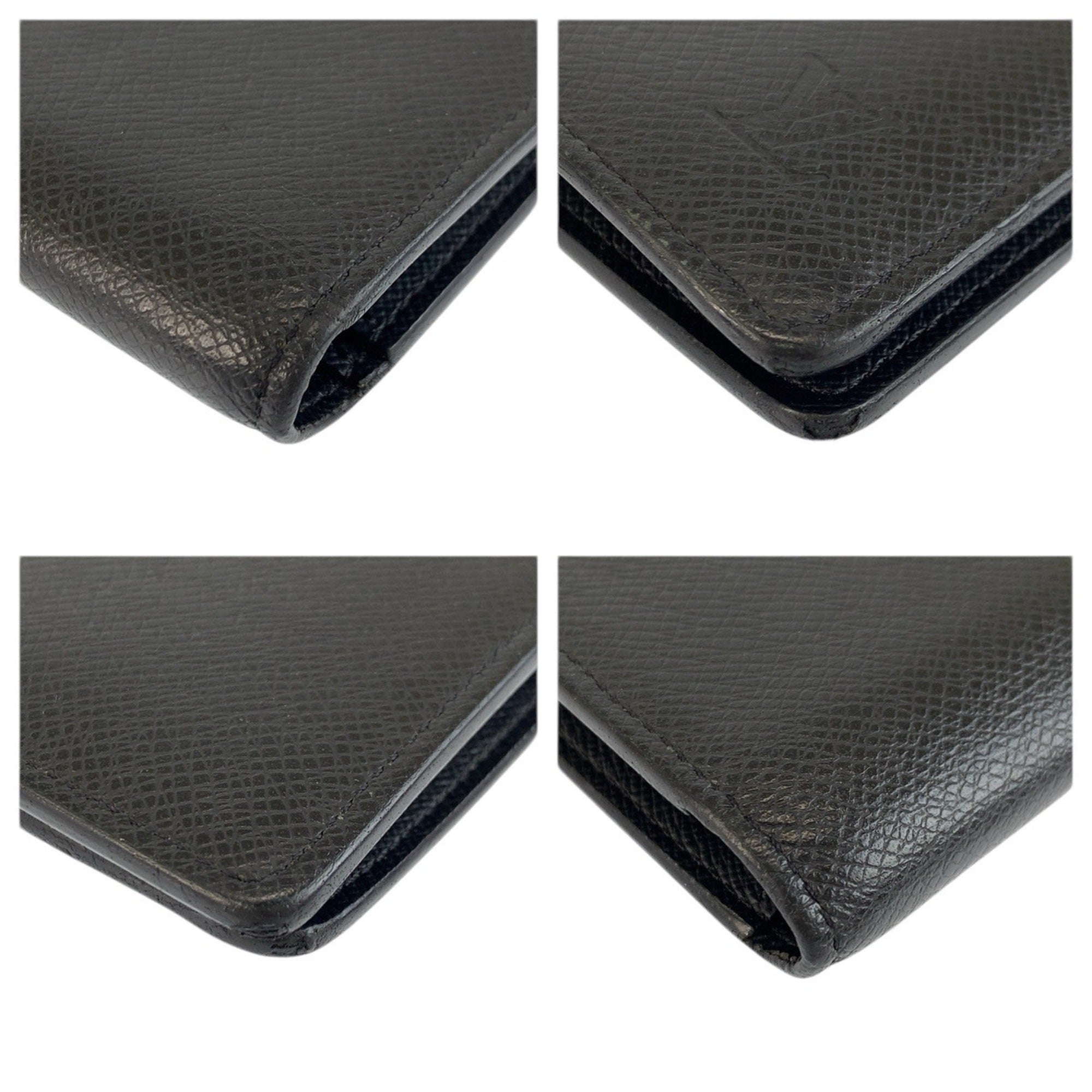 Louis Vuitton Black Noir Taiga Leather Coin Purse/Coin Case (Pre-Owned)