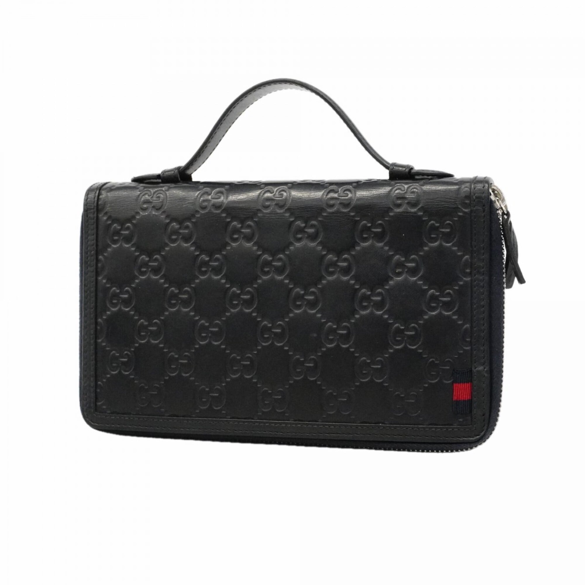 Gucci Navy Leather Long Wallet (Bi-Fold) (Pre-Owned)