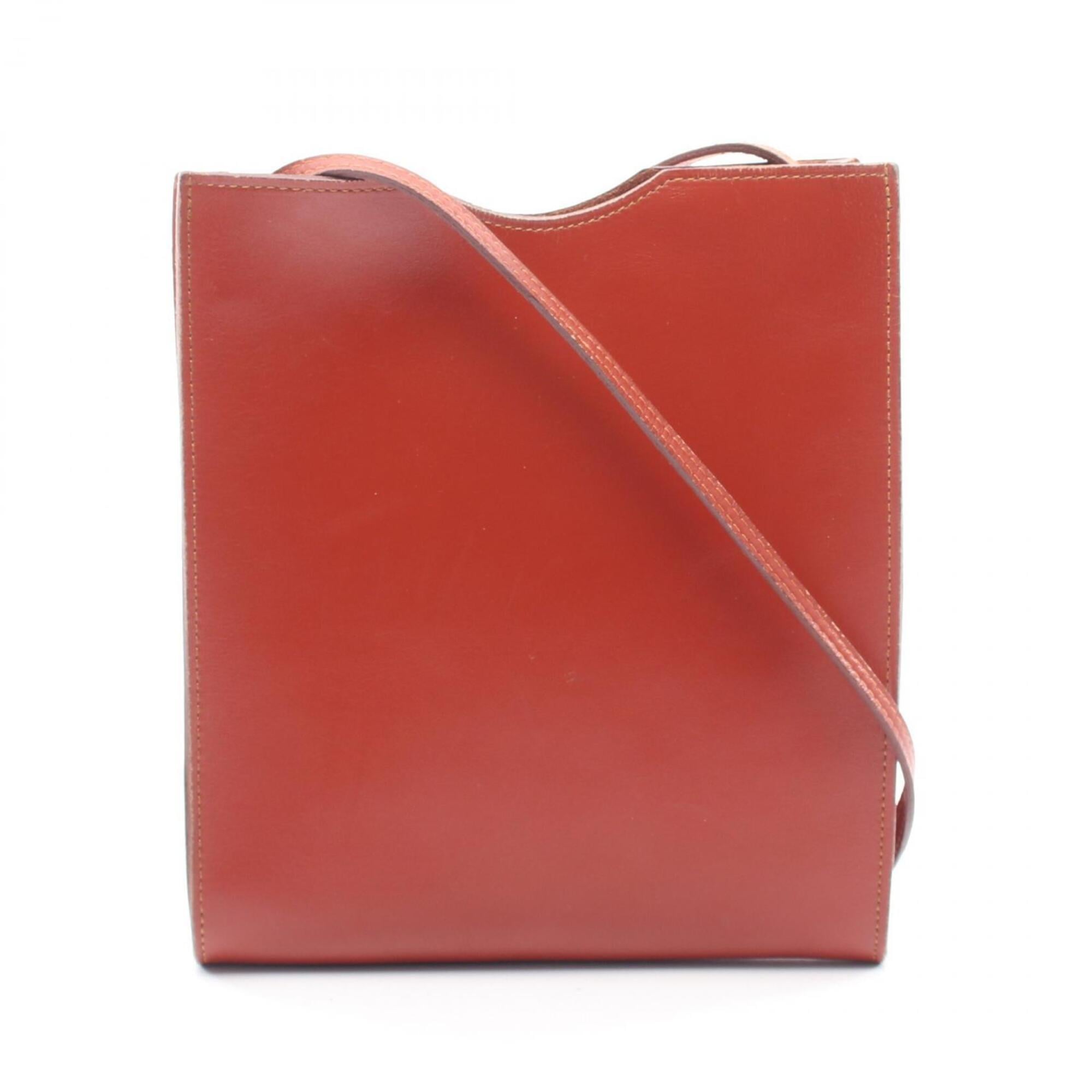 Hermes Brique Brown Box Calf Leather Handbag Shoulder Bag (Pre-Owned)