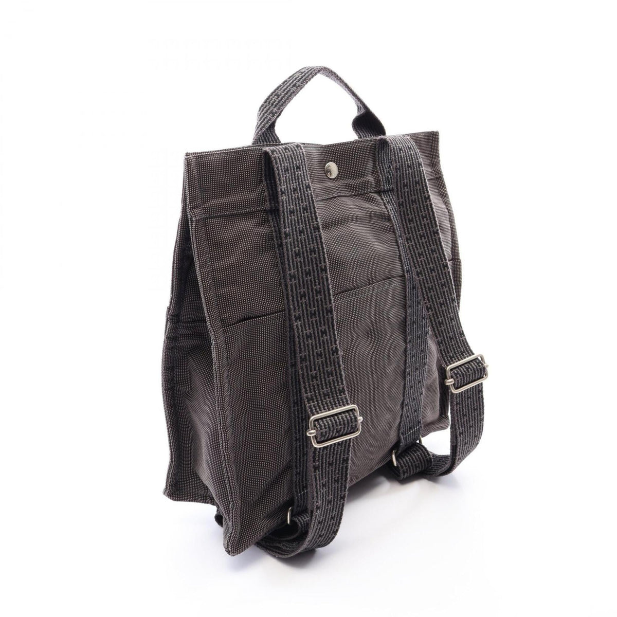 Hermes Gray Nylon Canvas Backpack (Pre-Owned)