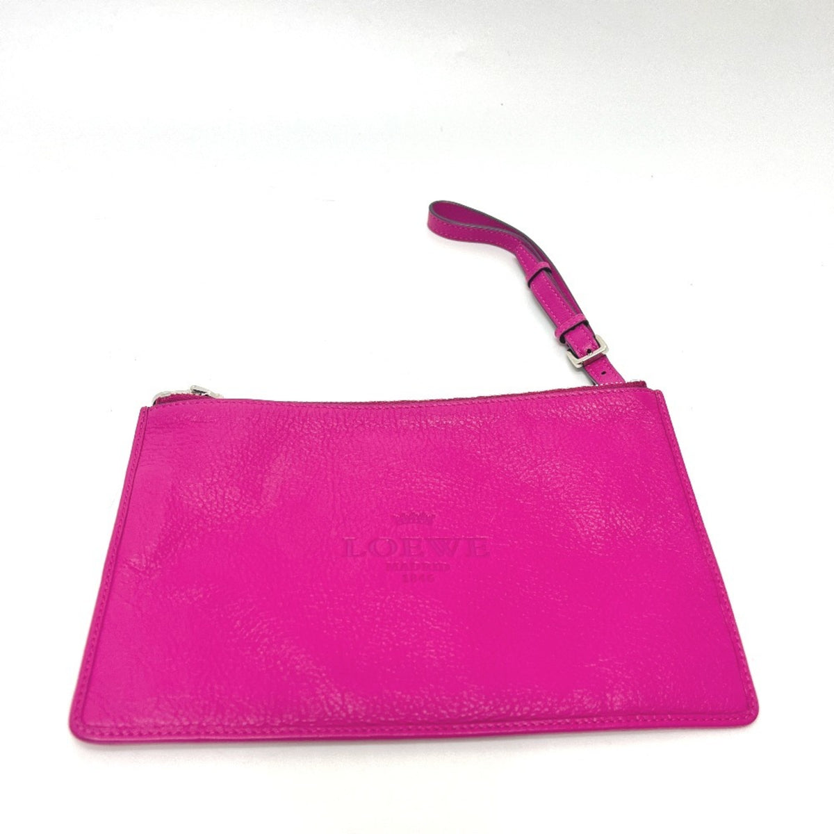 Loewe Pink Purple Leather Handbag Pouch (Pre-Owned)