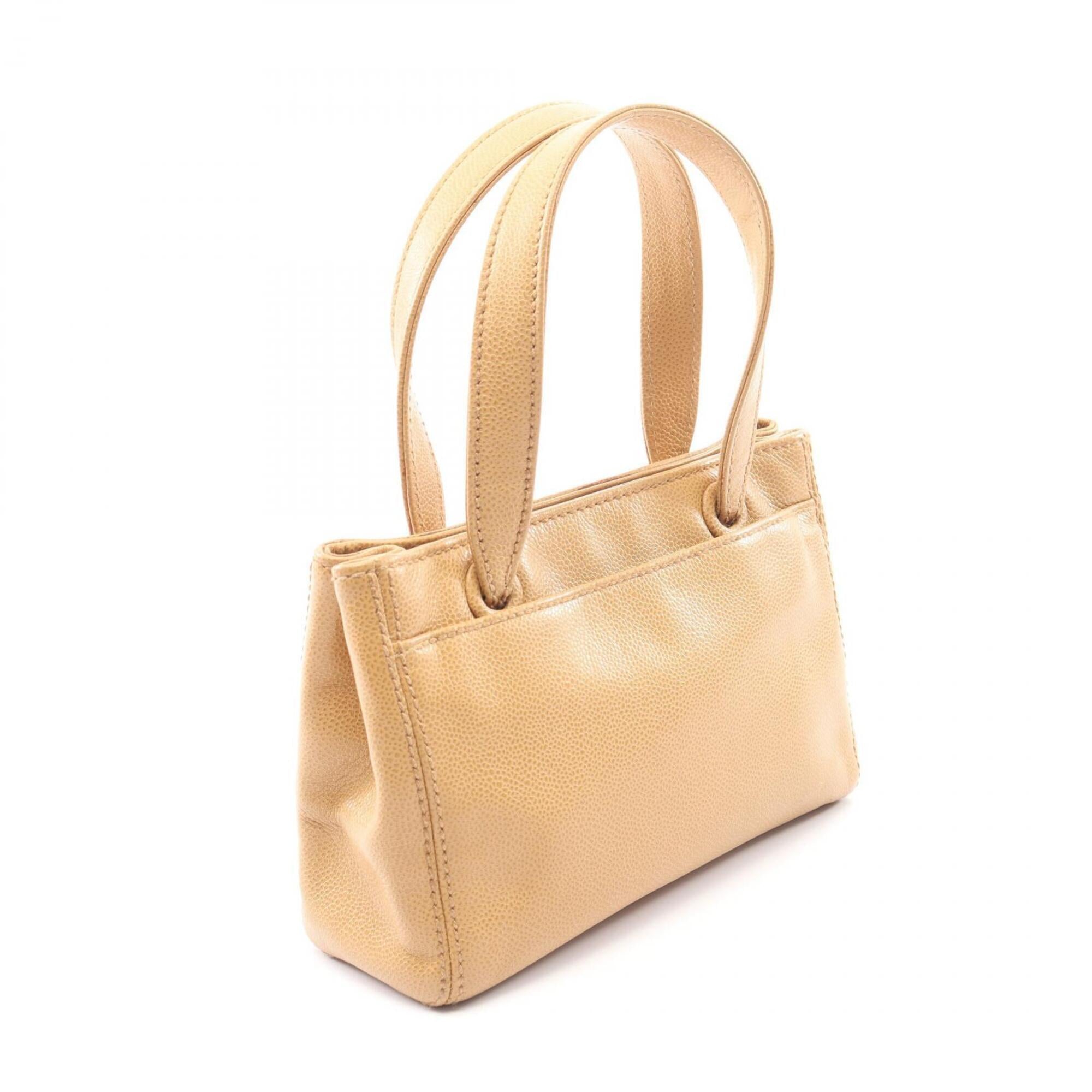 Chanel Beige Leather Handbag (Pre-Owned)