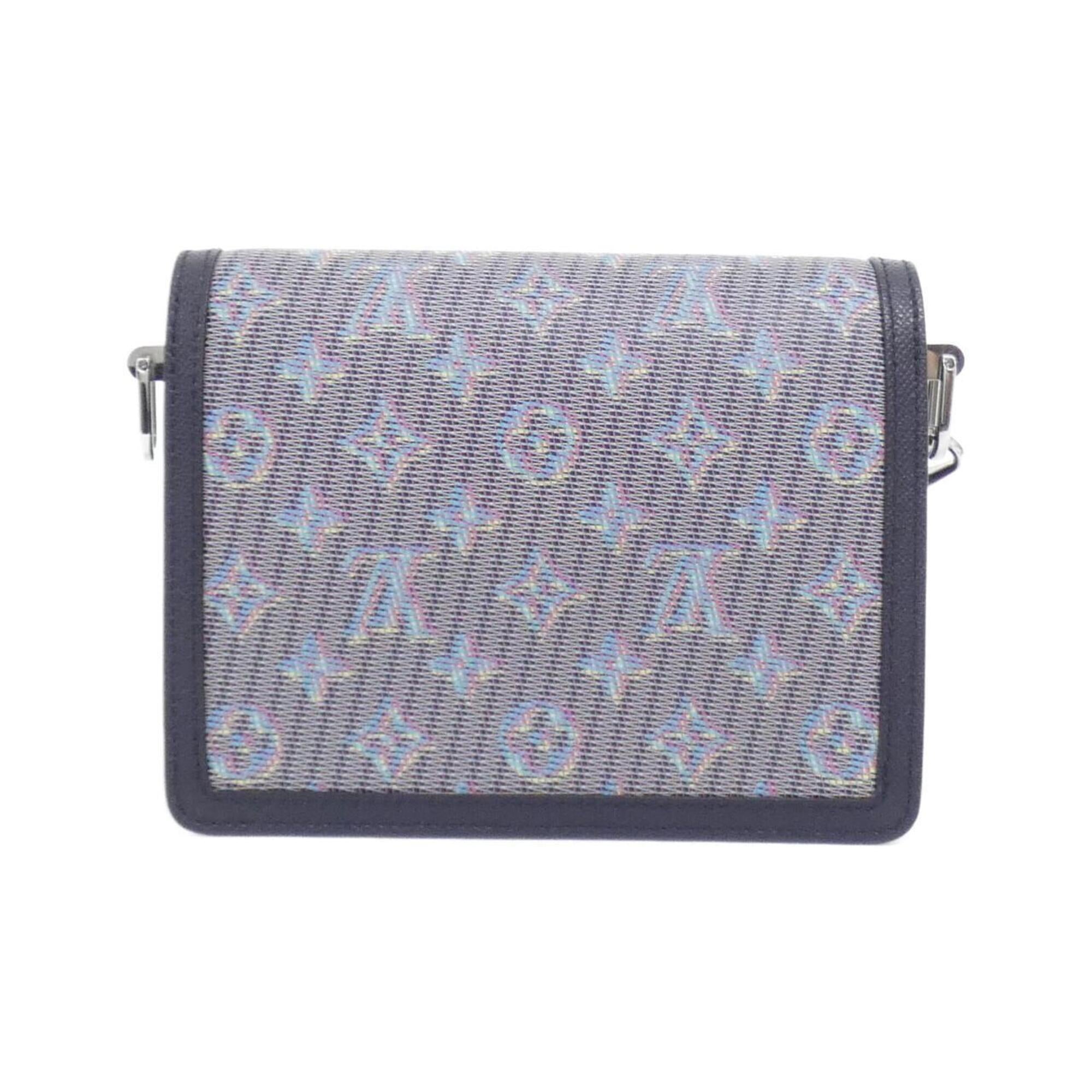 Louis Vuitton Monogram Blue Leather Shoulder Bag (Pre-Owned)