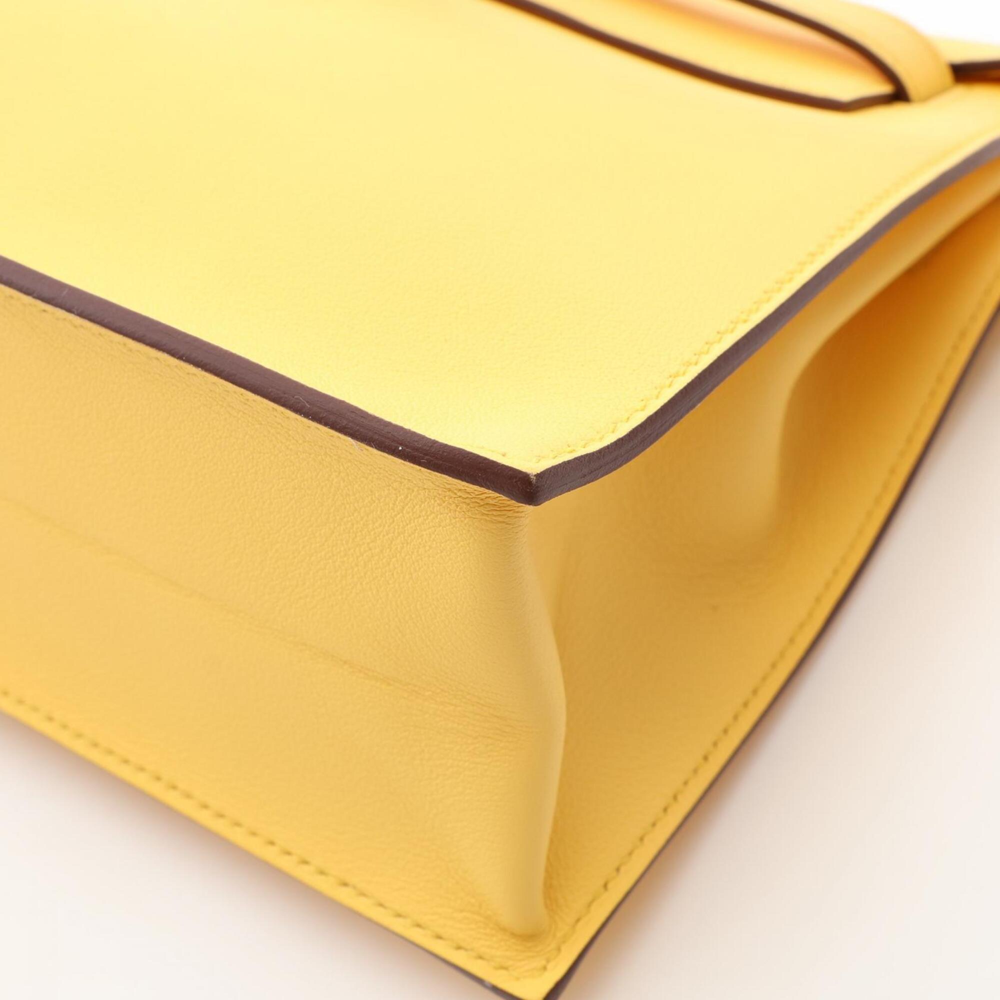 Hermes Yellow Swift Leather Handbag Shoulder Bag (Pre-Owned)