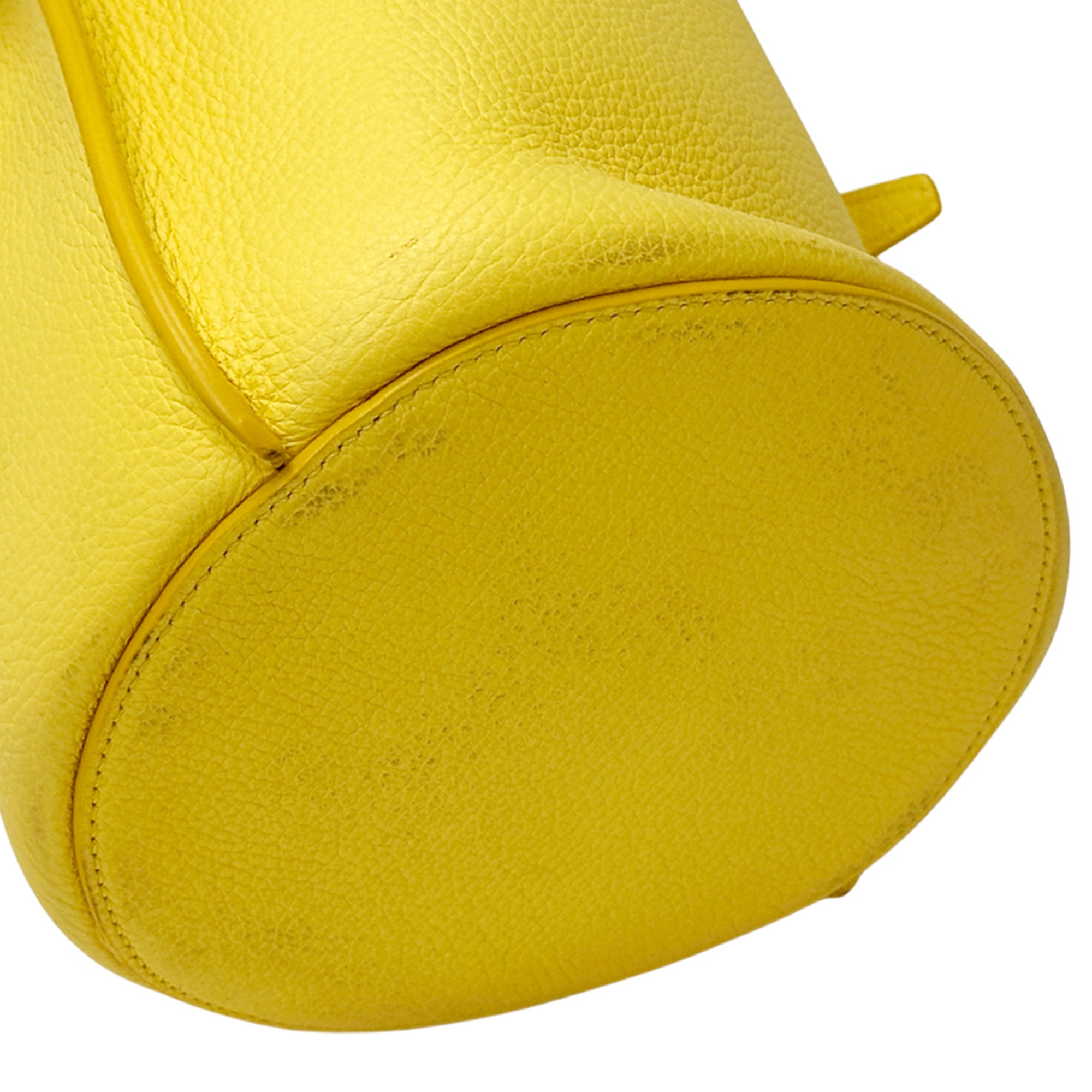 Celine Yellow Leather Handbag Shoulder Bag (Pre-Owned)
