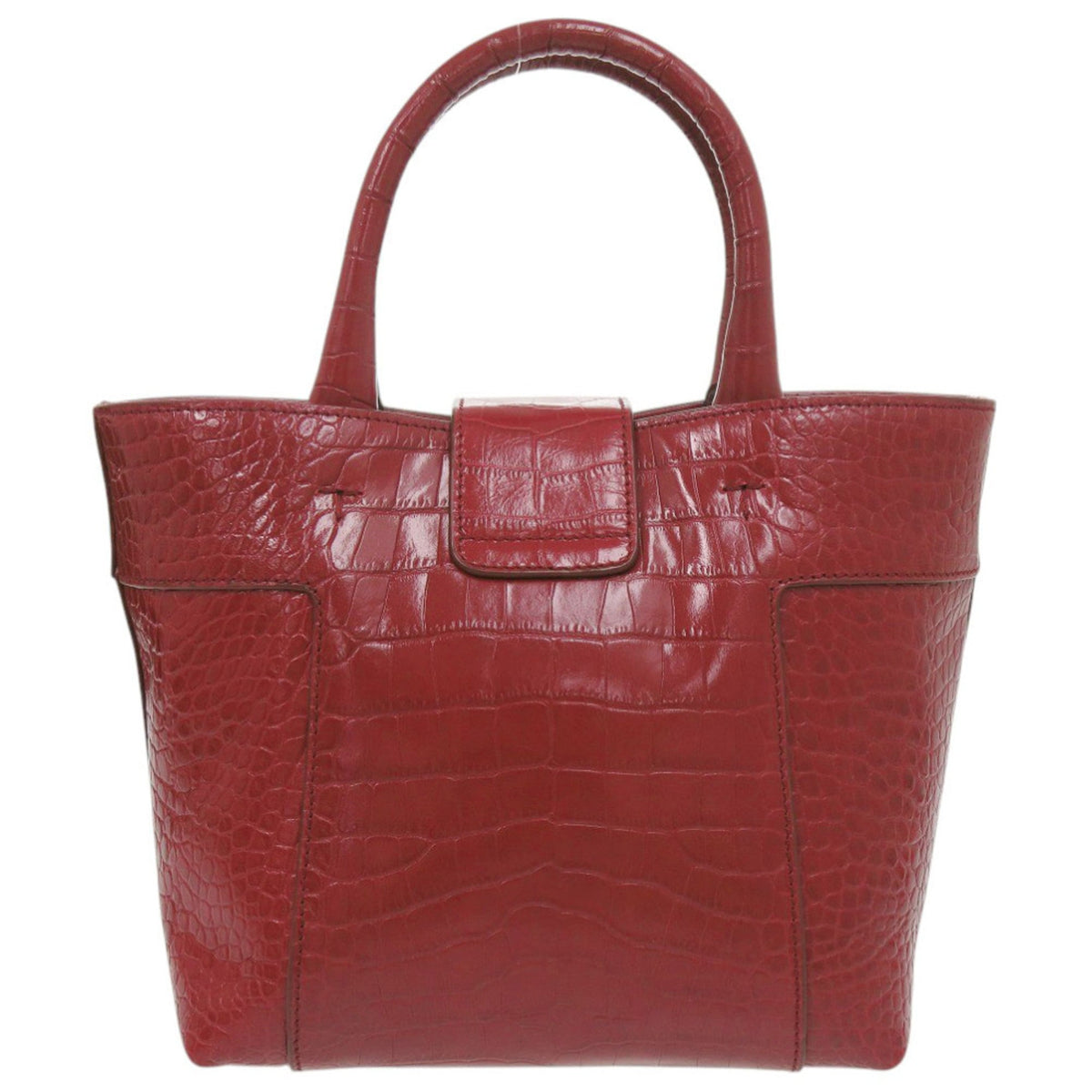Tod's Red Color Leather Handbag (Pre-Owned)