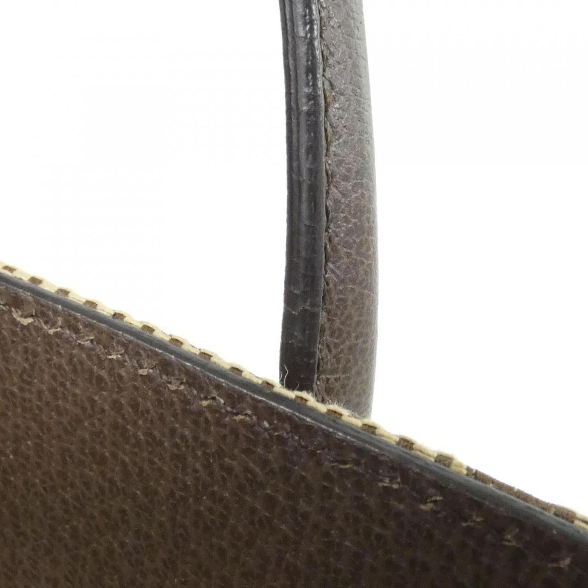 Gucci Brown Camel Gg Canvas Handbag (Pre-Owned)