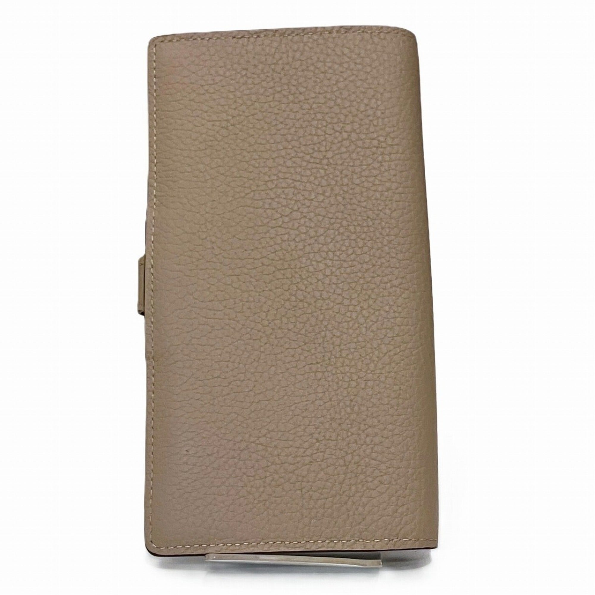 Louis Vuitton Taurillon Beige Leather Long Wallet (Bi-Fold) (Pre-Owned)