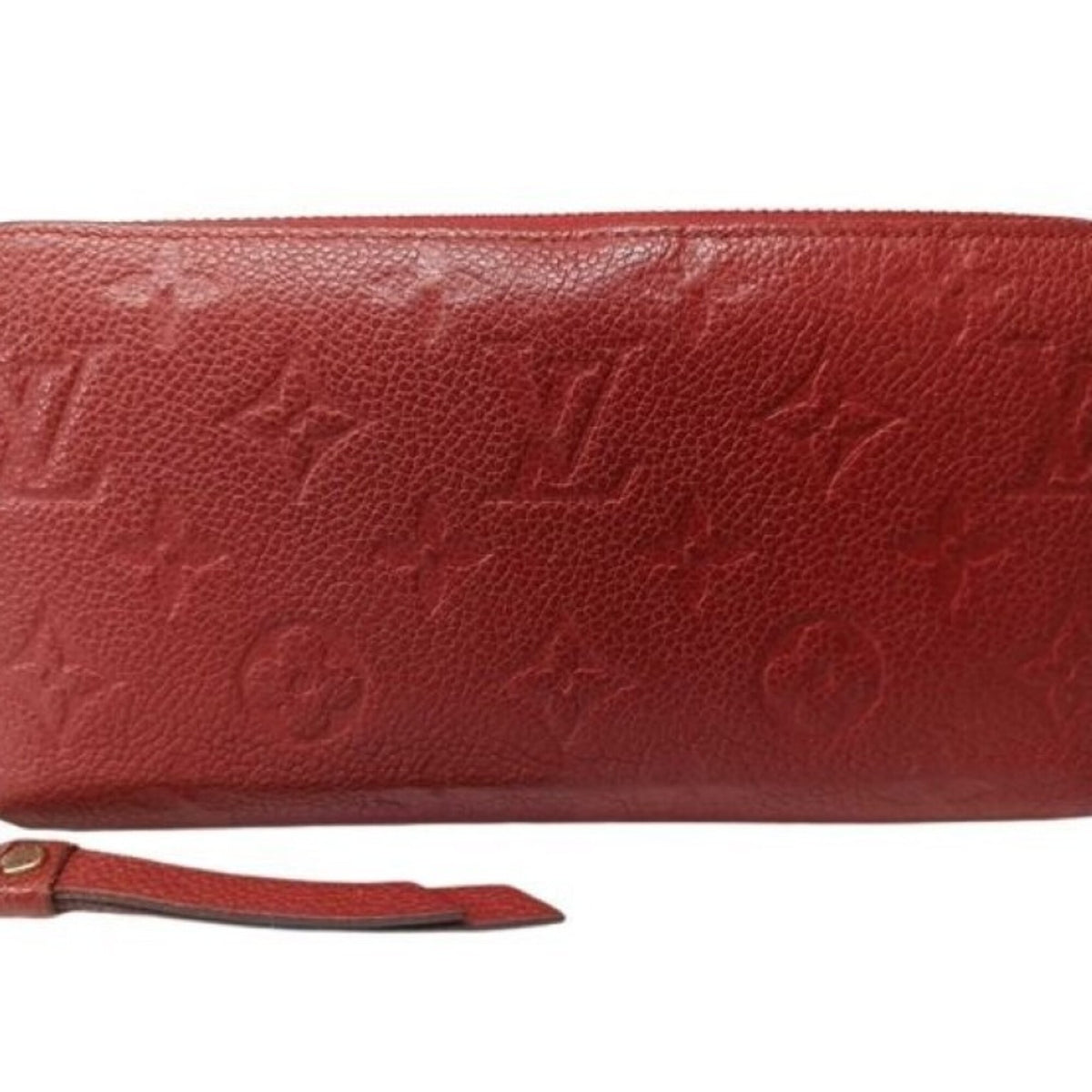 Louis Vuitton Monogram Empreinte Cerise Red Color Monogram Empreinte Long Wallet (Bi-Fold) (Pre-Owned)