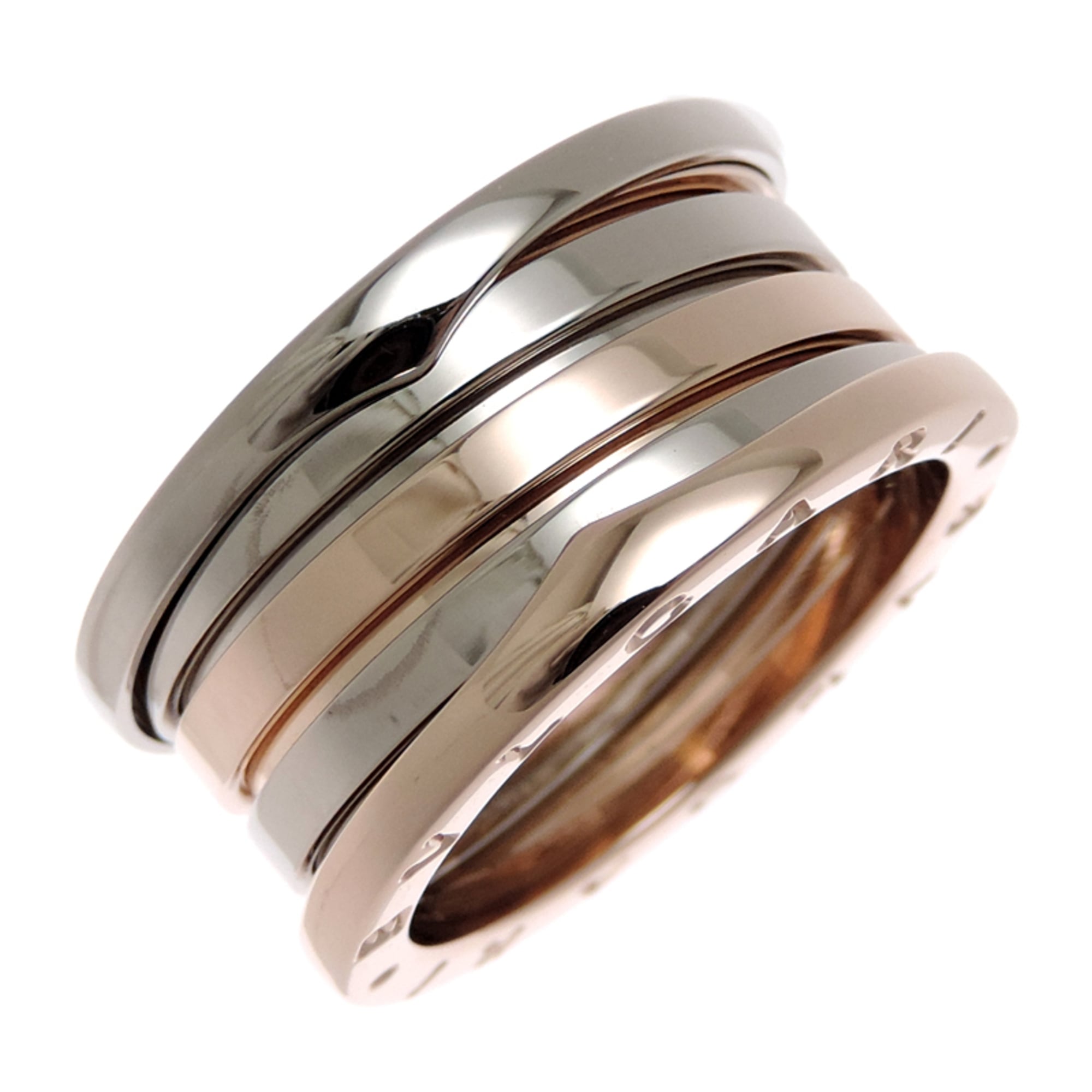 Bvlgari Pink Gold (18K) White Gold (18K) Band Ring (Pre-Owned)