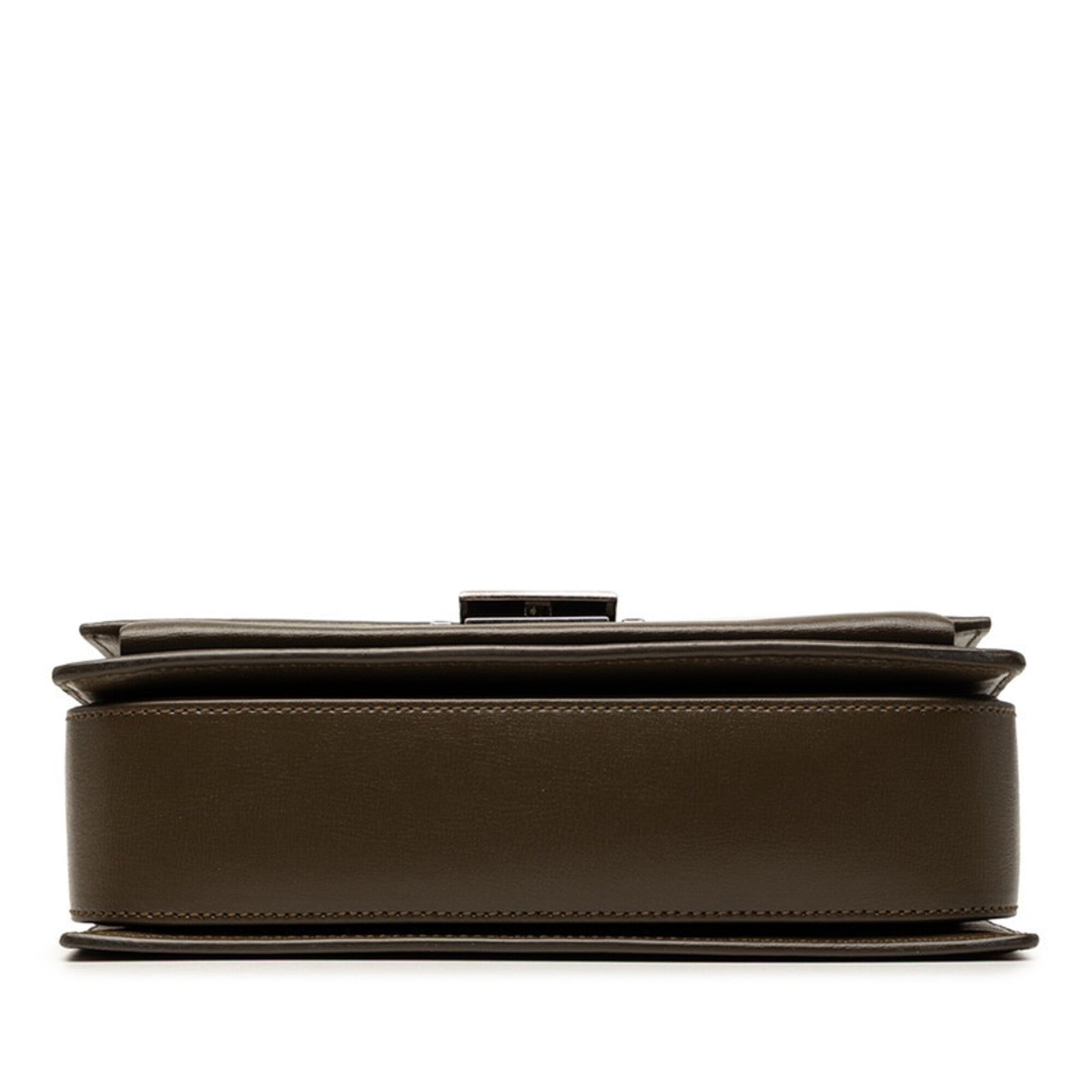 Saint Laurent Brown Leather Handbag Shoulder Bag (Pre-Owned)