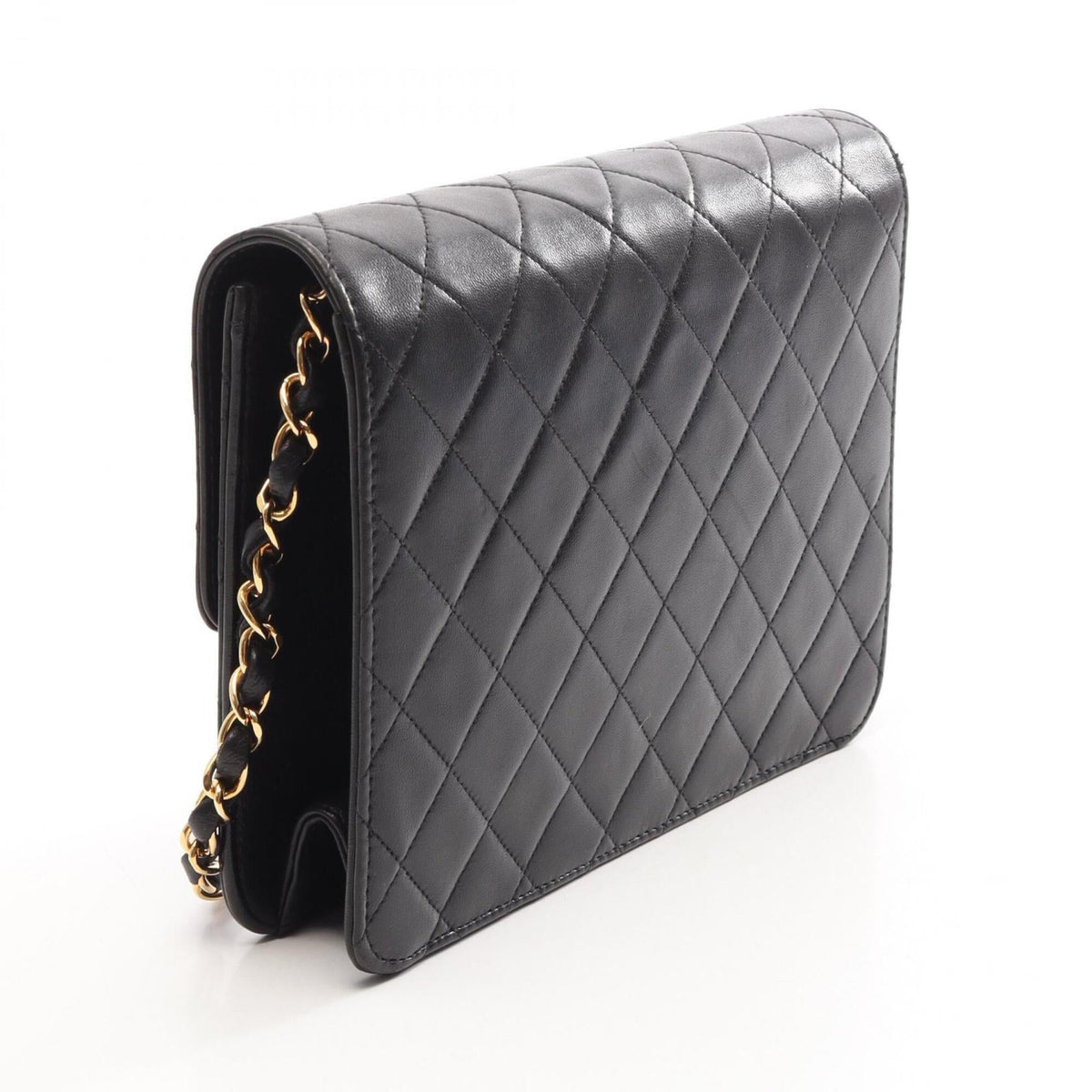 Chanel Black Leather Handbag Shoulder Bag (Pre-Owned)