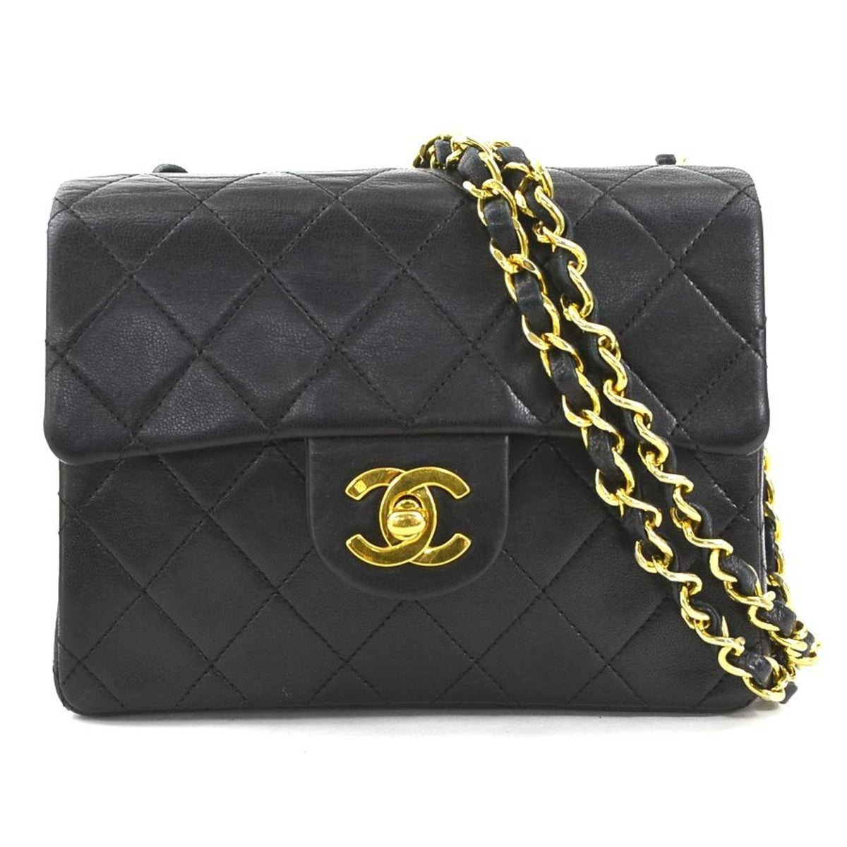 Chanel Black Leather Shoulder Bag (Pre-Owned)