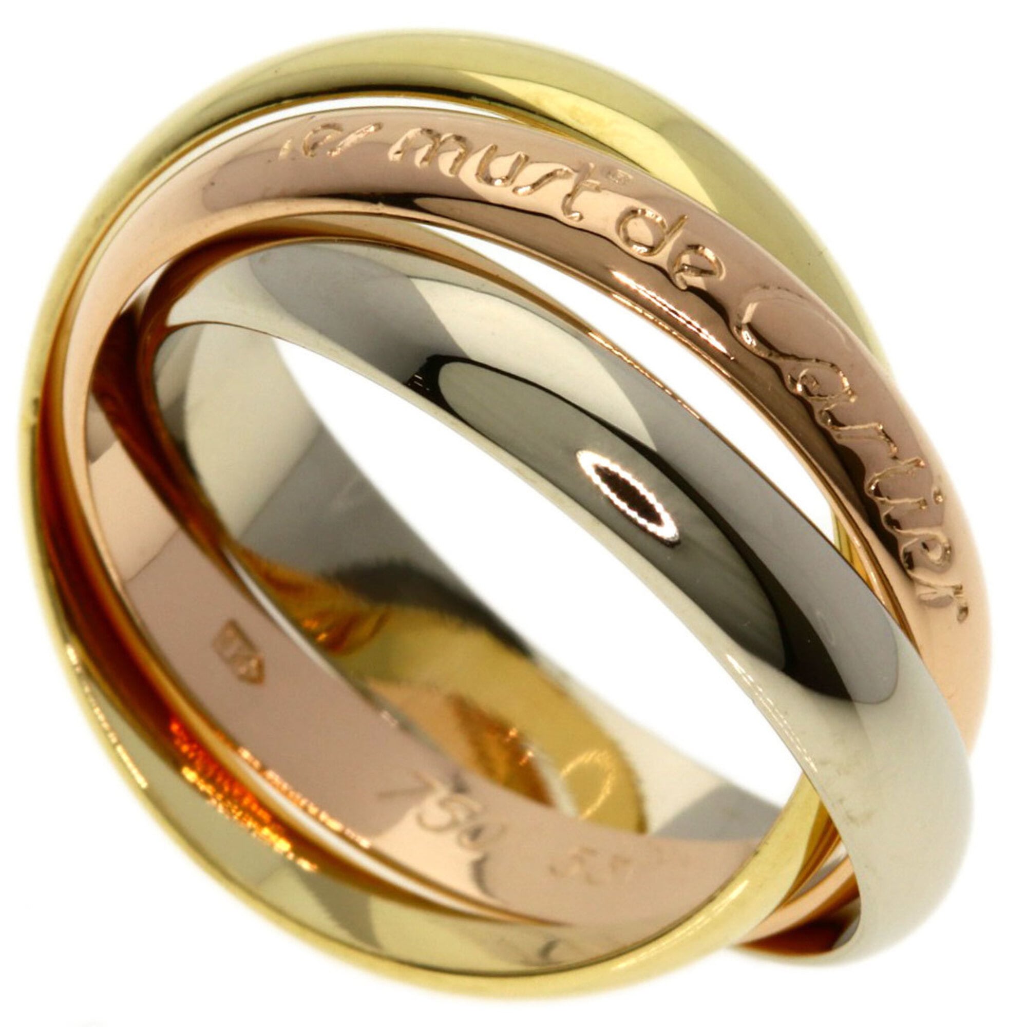 Cartier Trinity Yellow Gold (18K) Pink Gold (18K) White Gold (18K) Band Ring (Pre-Owned)