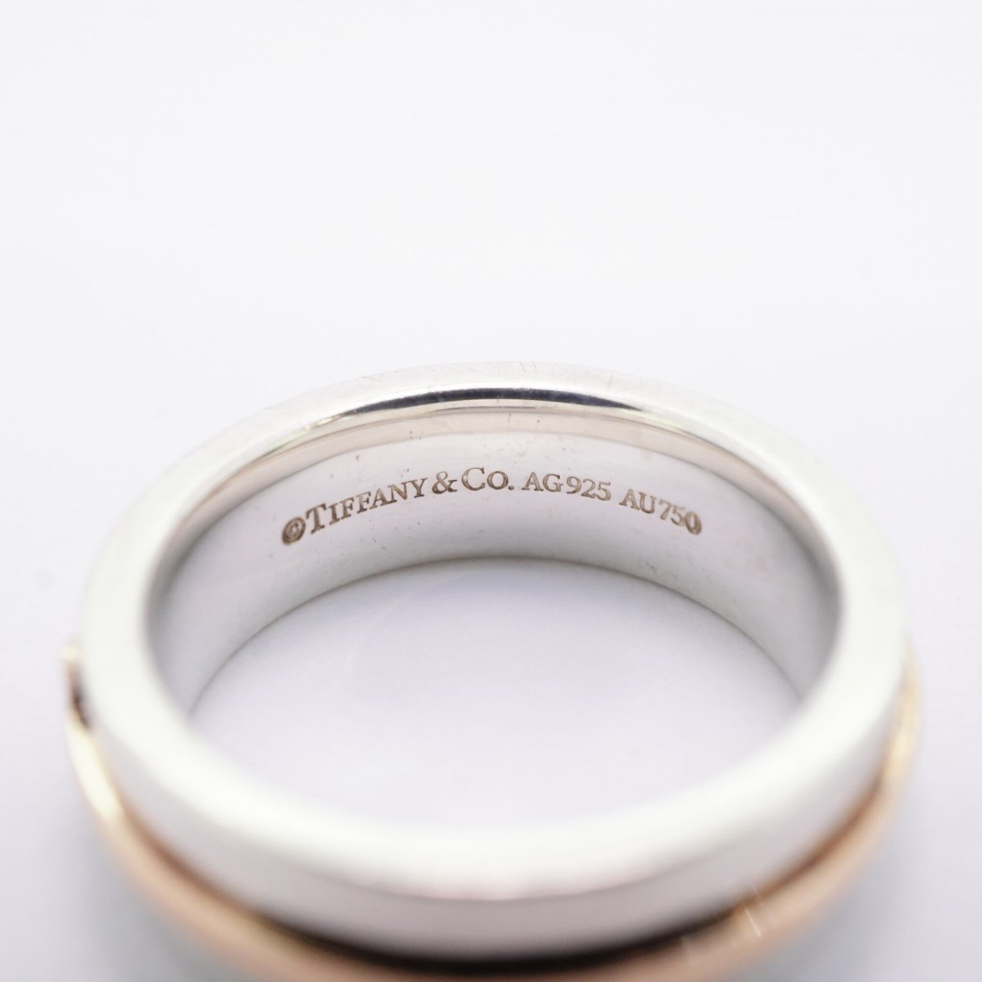 Tiffany Pink Gold (18K) Silver 925 Band Ring (Pre-Owned)