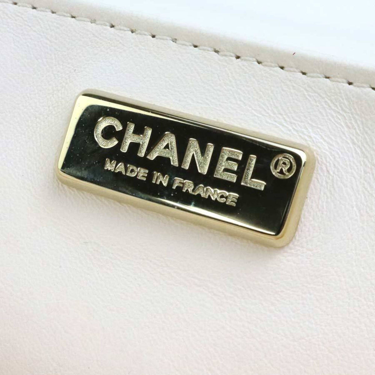 Chanel Off-White Fur Leather Handbag Shoulder Bag (Pre-Owned)