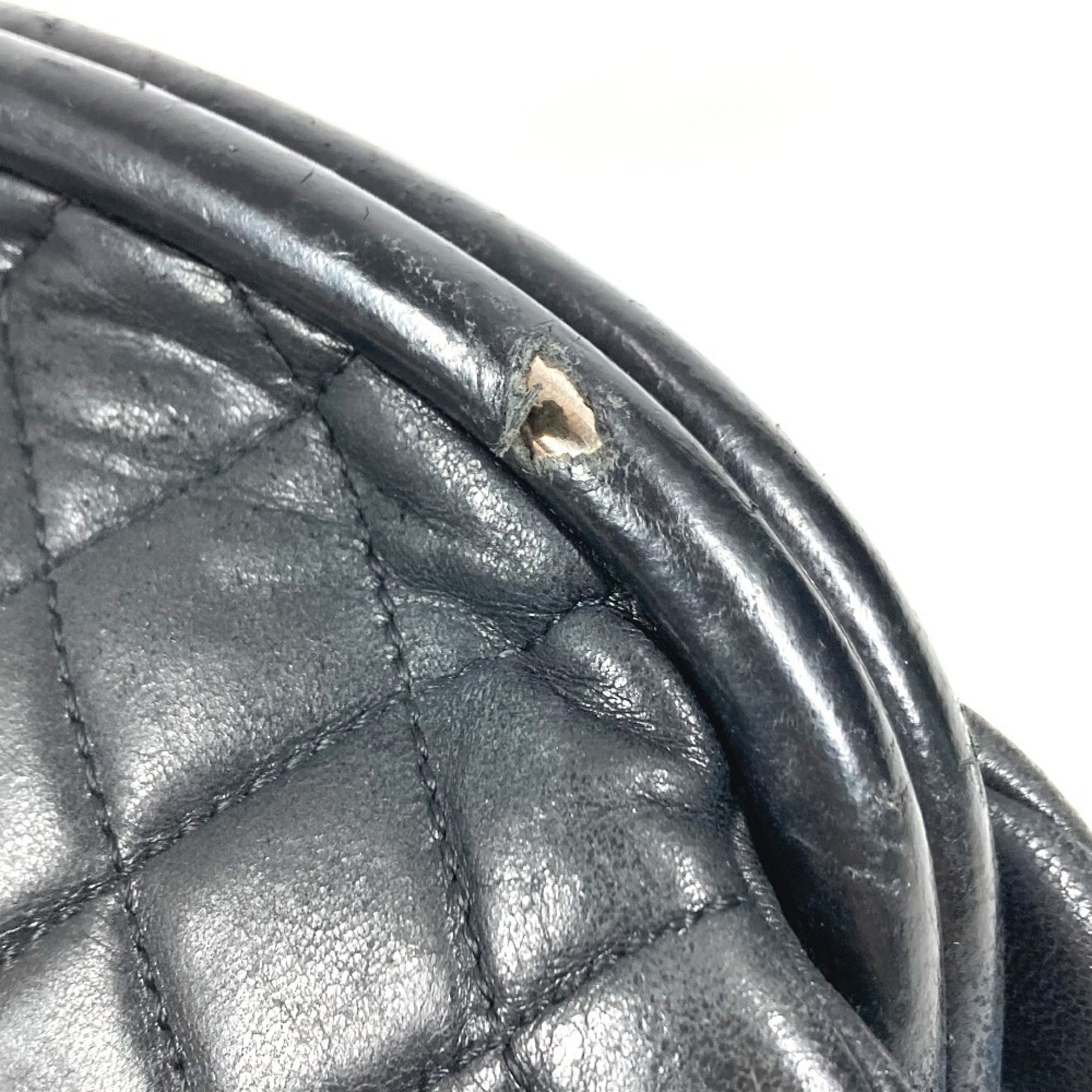 Chanel Black Leather Clutch Bag Pouch (Pre-Owned)