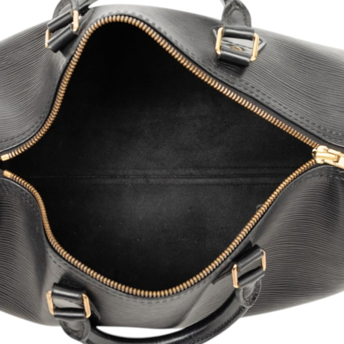 Louis Vuitton Black Noir Leather Boston Bag Handbag (Pre-Owned)