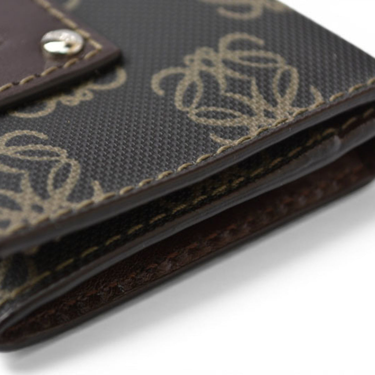 Loewe Brown Coated Canvas Coin Purse/Coin Case (Pre-Owned)