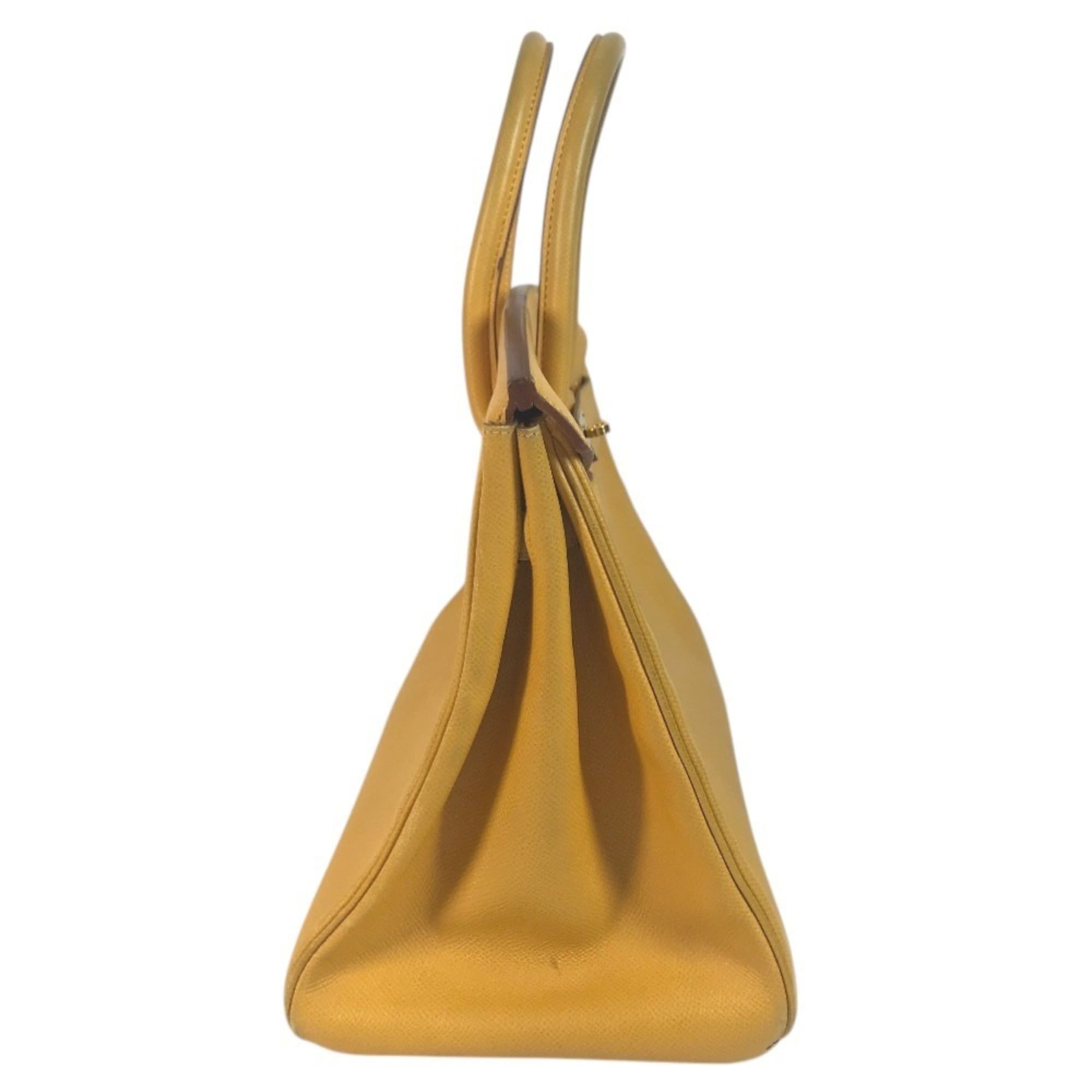 Hermes Jaune Yellow Leather Handbag Tote Bag (Pre-Owned)