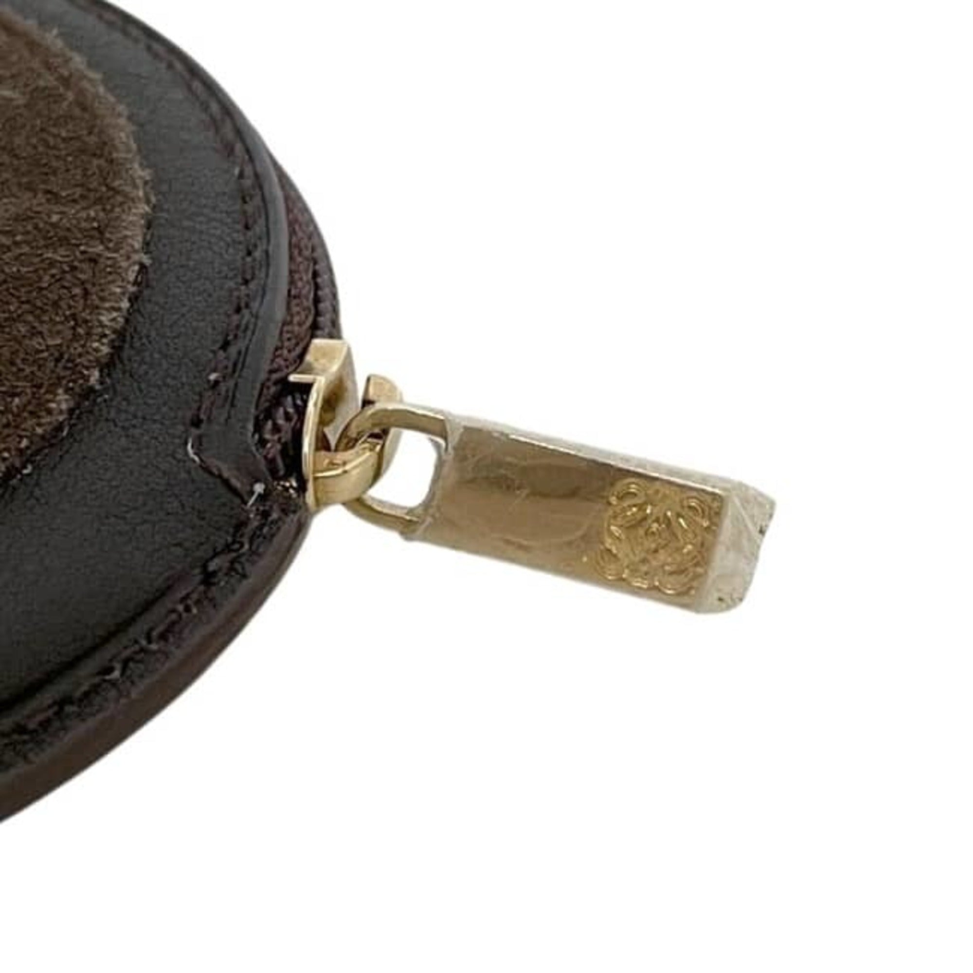 Loewe Brown Leather Coin Purse/Coin Case (Pre-Owned)